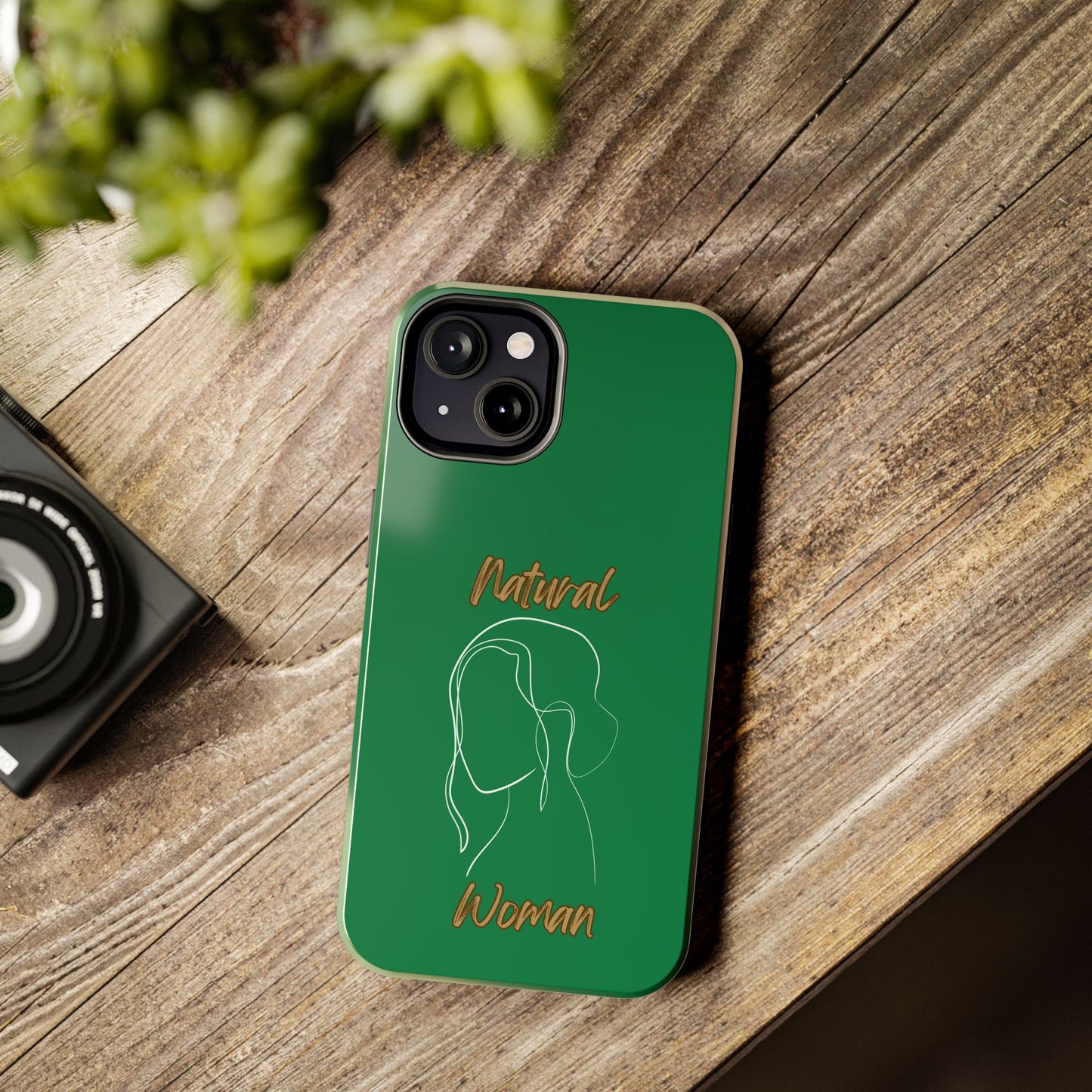 Natural Woman Hanging Hair (WL) Tough Phone Cases DARK GREEN