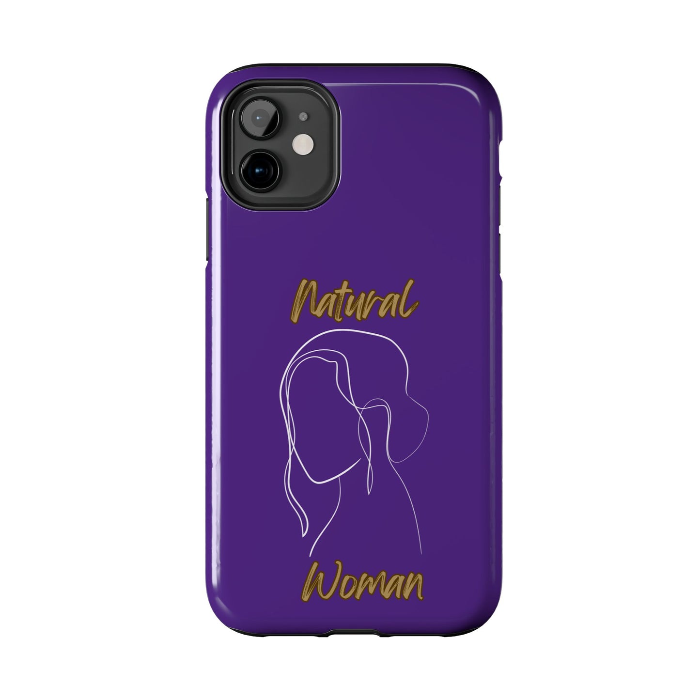 Natural Woman Hanging Hair (WL) Tough Phone Cases PURPLE