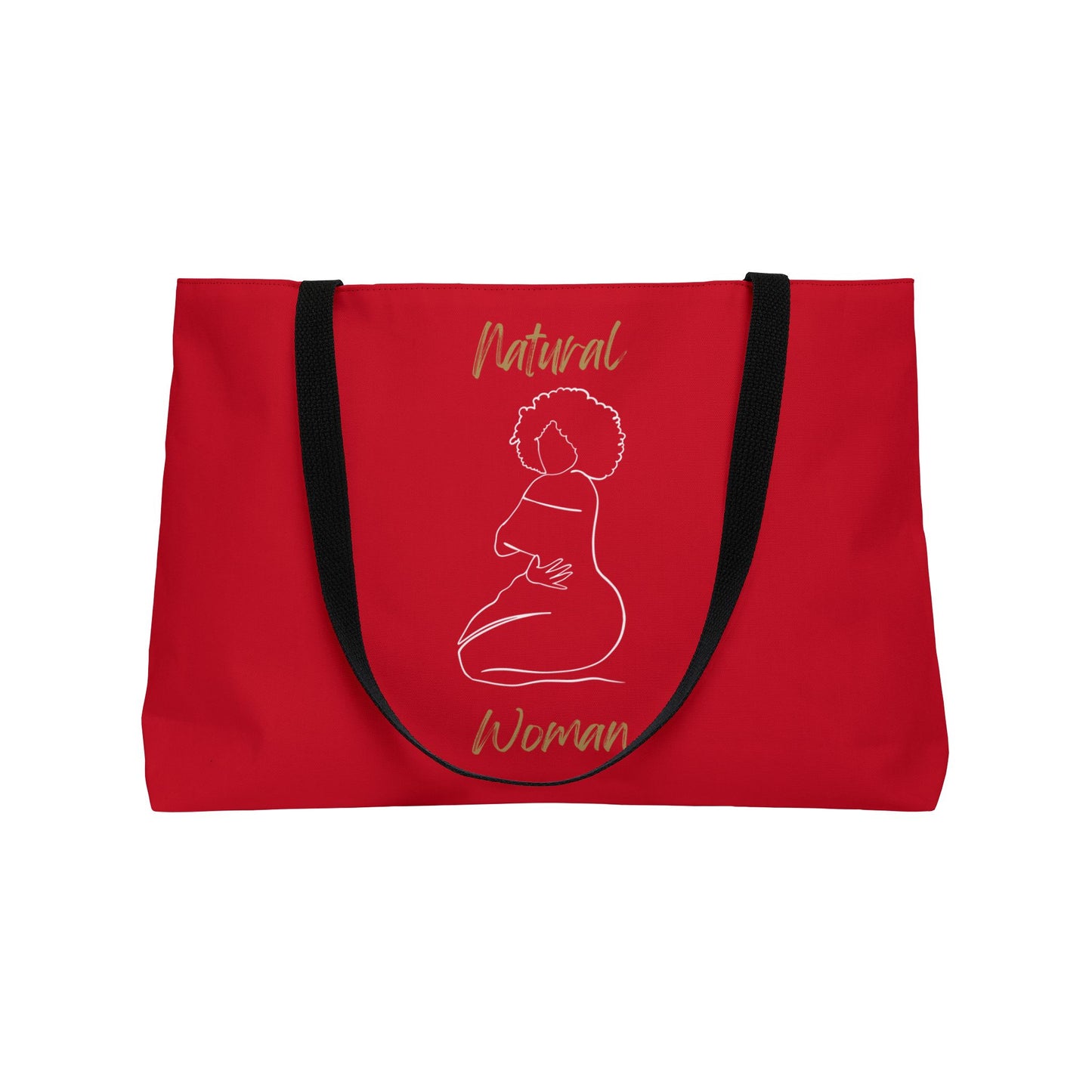 Natural Woman Hug (WL) Weekender Tote Bag DARK RED