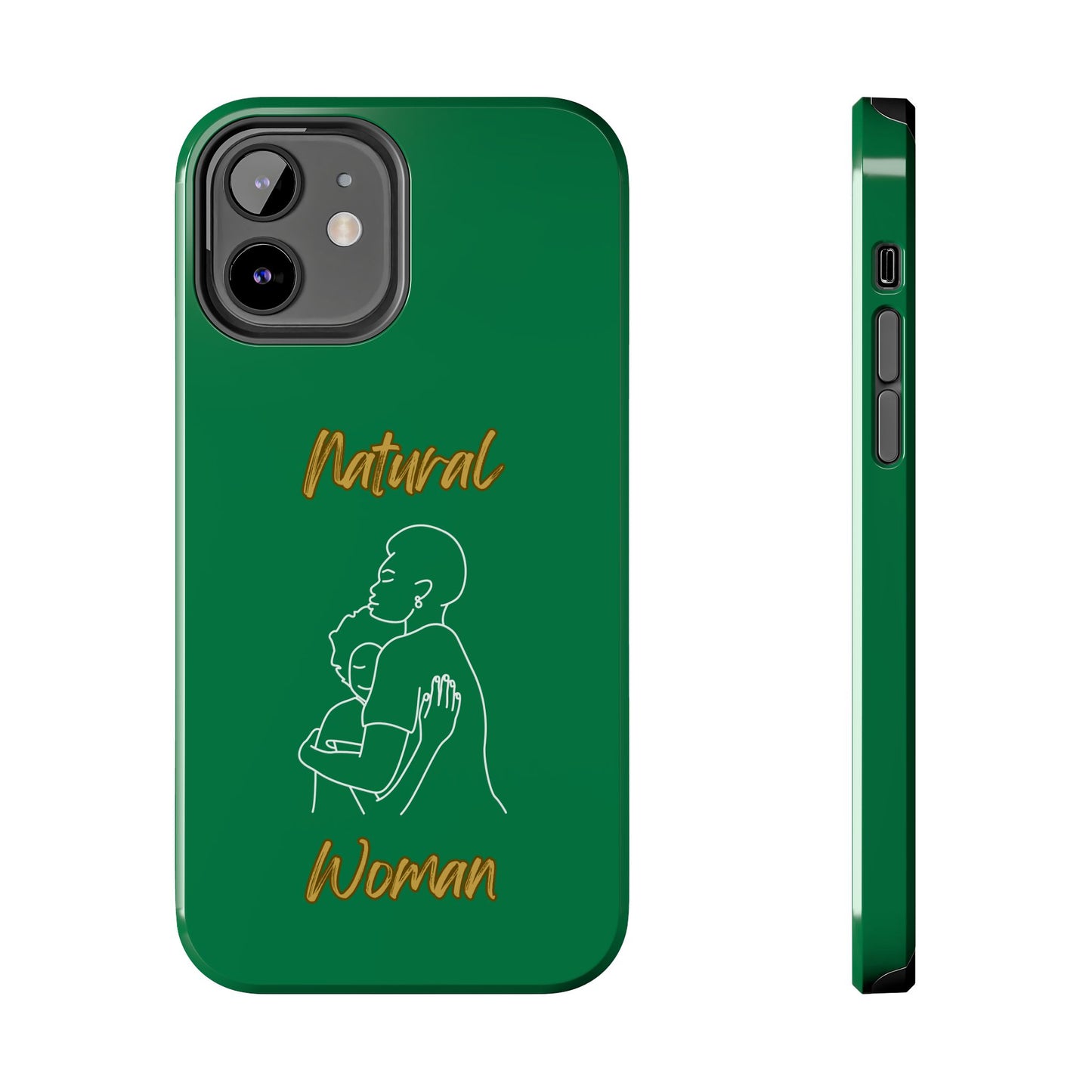 Natural Woman Safe With Momma (WL) Tough Phone Cases DARK GREEN