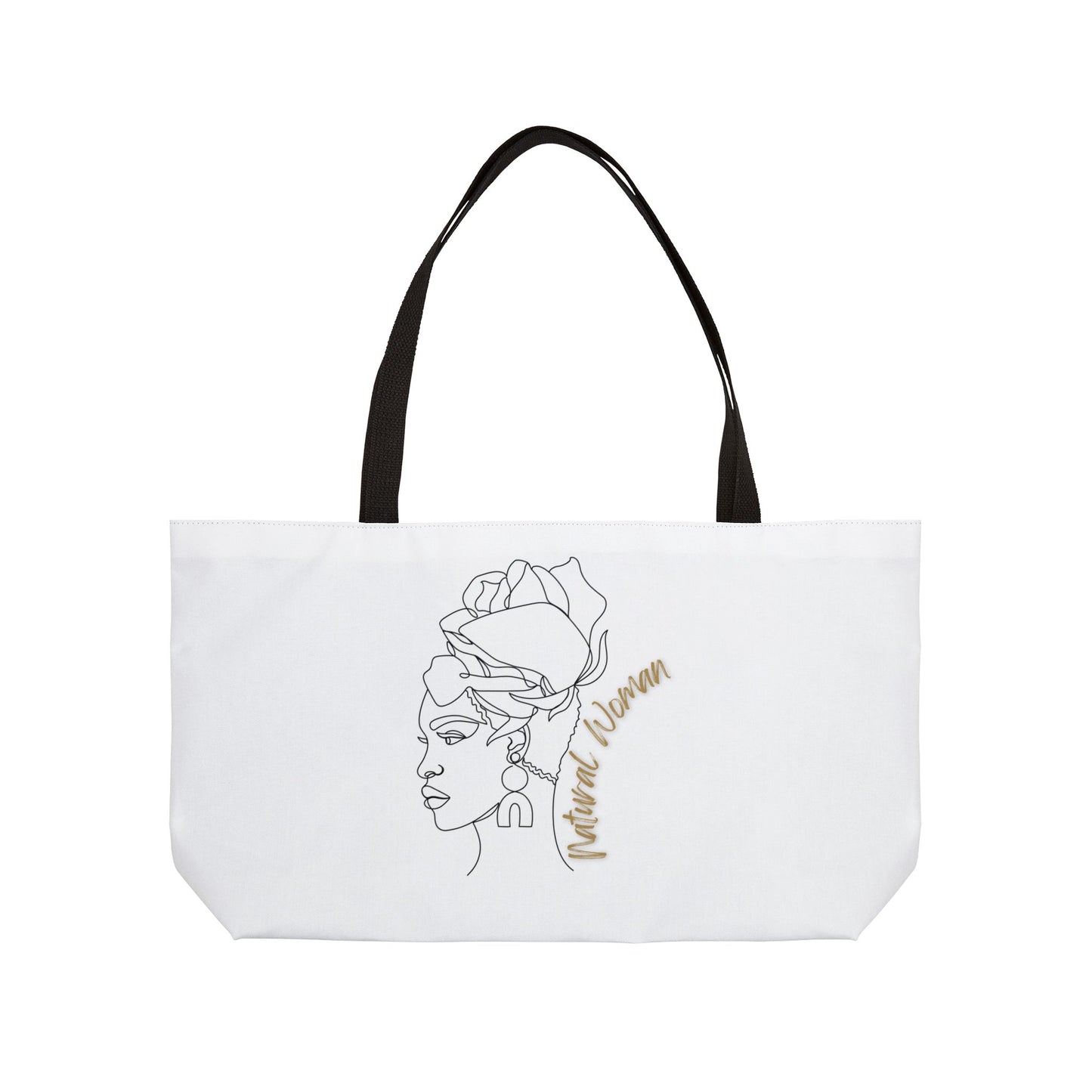 Natural Woman Flower Wrap (BL) Weekender Tote Bag WHITE