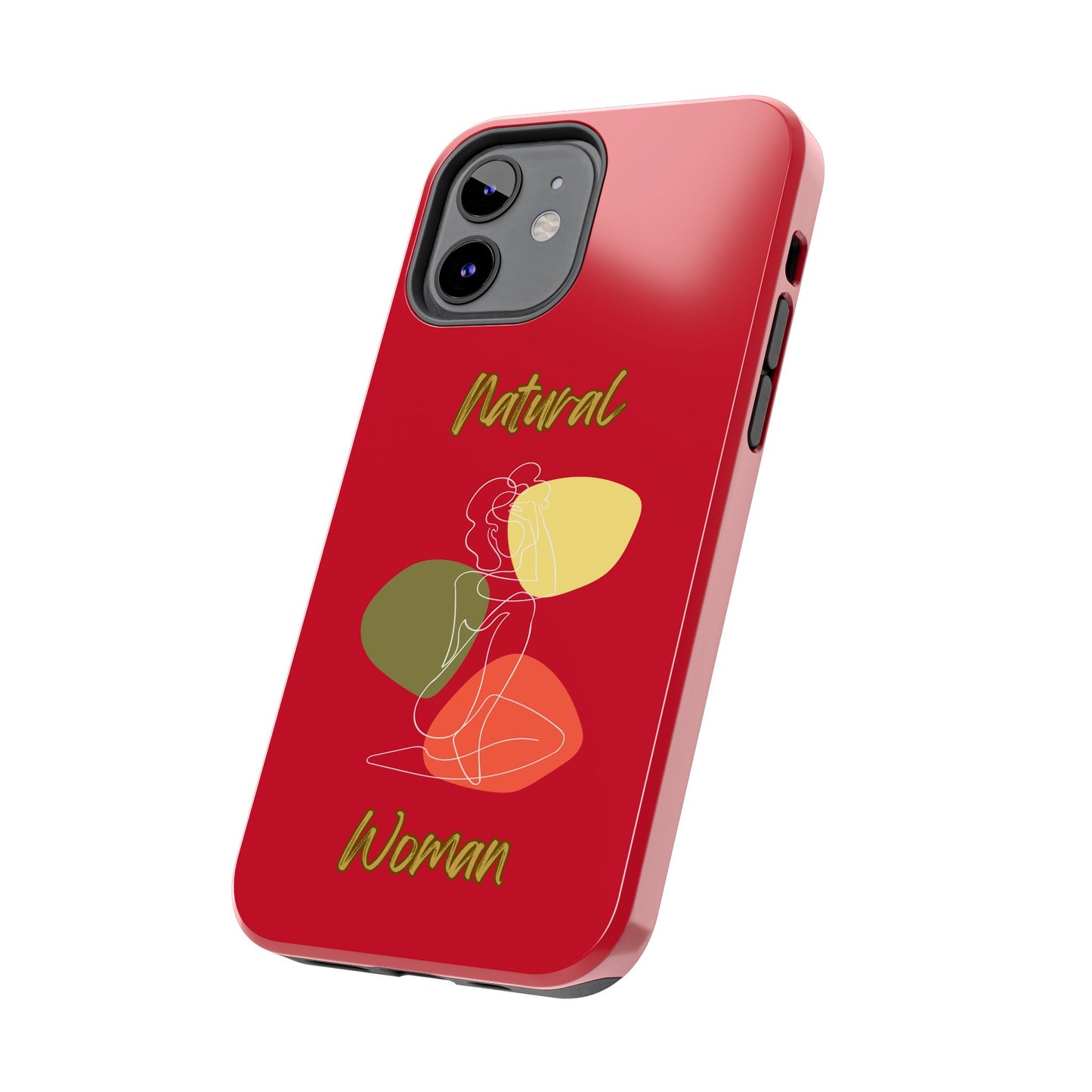 Natural Woman Colorful Pose (WL)Tough Phone Cases DARK RED
