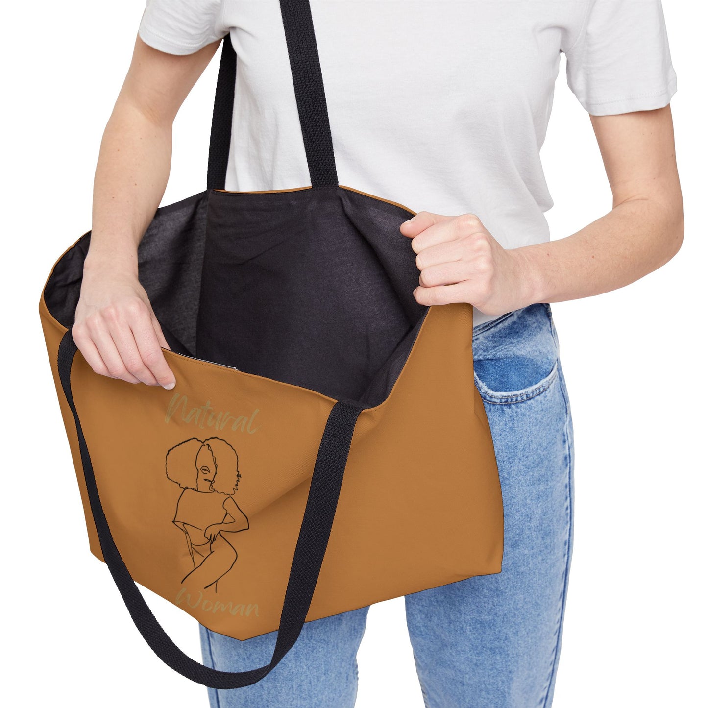 Natural Woman Pose (BL) Weekender Tote Bag LIGHT BROWN