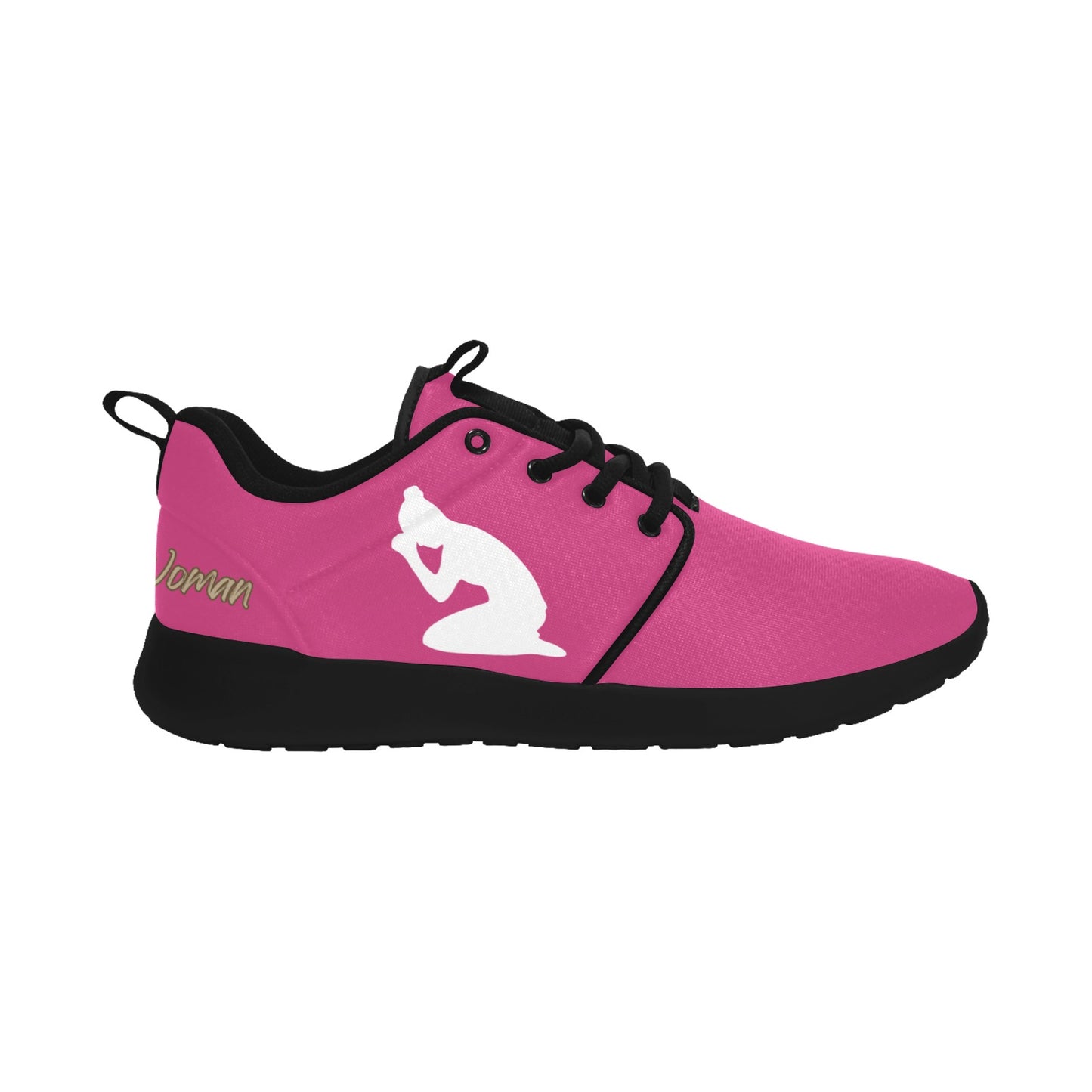 Natural Woman PRAY (WL) NEON PINK w/ Black Sole Sneakers