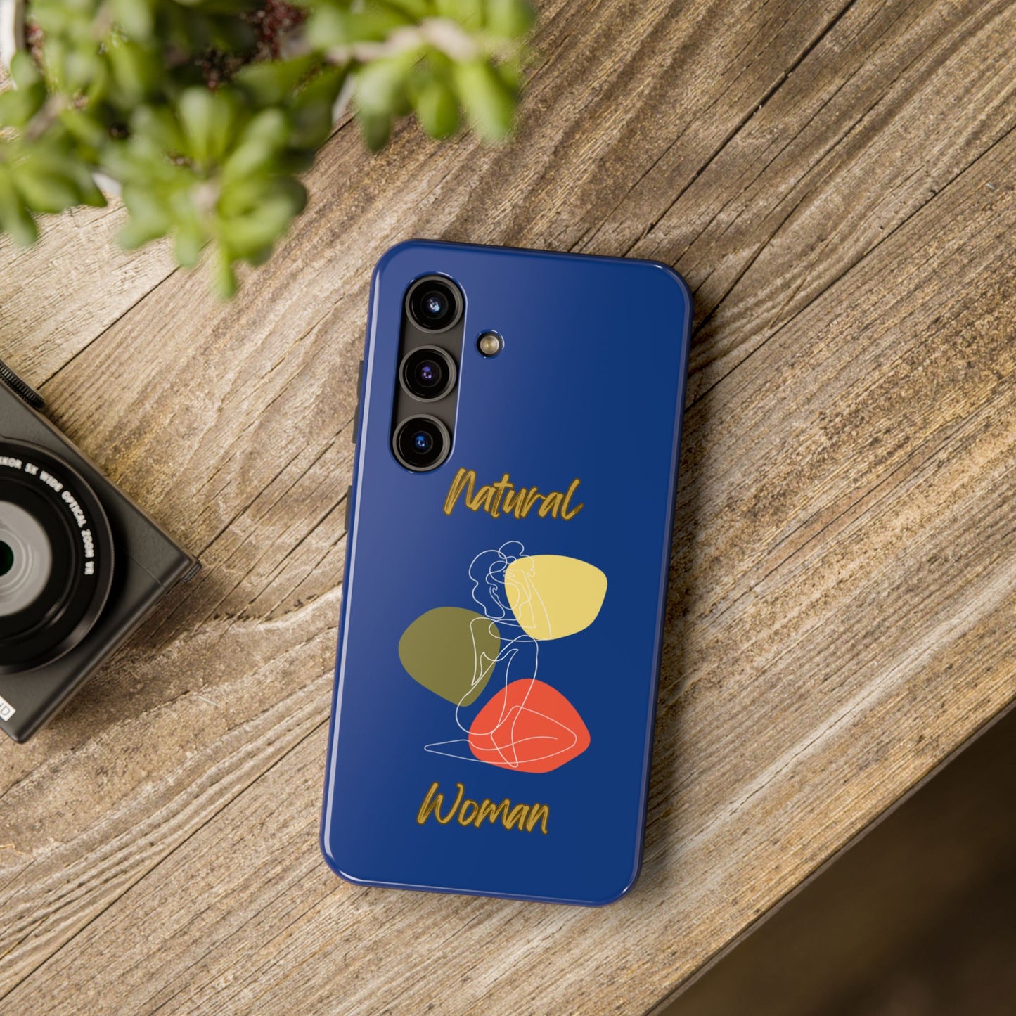 Natural Woman Colorful Pose (WL)Tough Phone Cases DARK BLUE