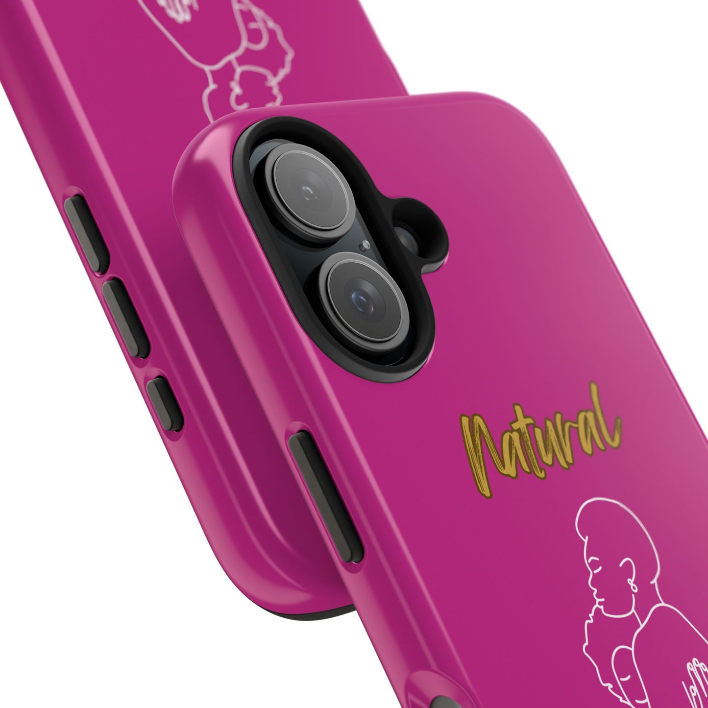Natural Woman Safe With Momma (WL) Tough Phone Cases PINK