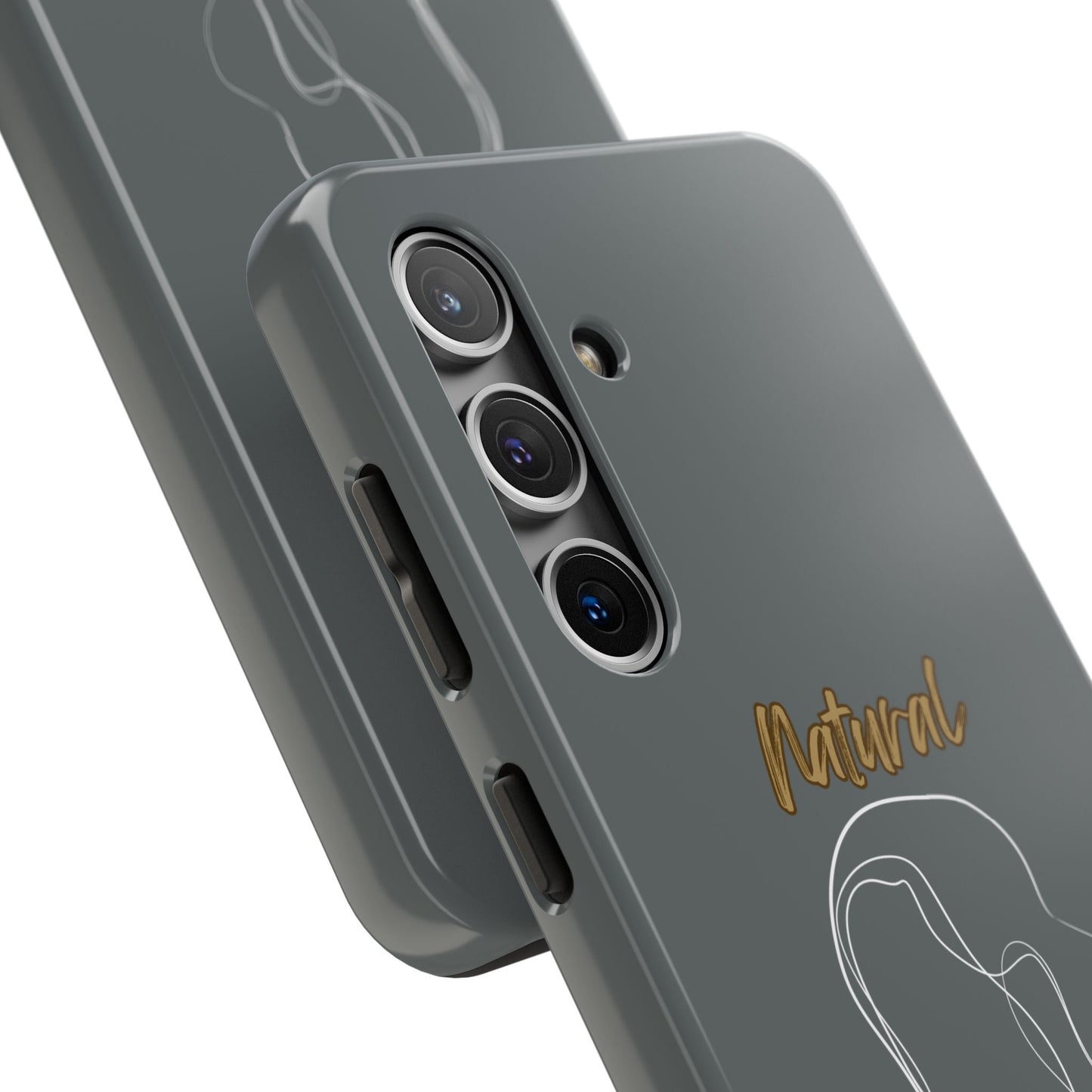 Natural Woman Hanging Hair (WL) Tough Phone Cases DARK GREY