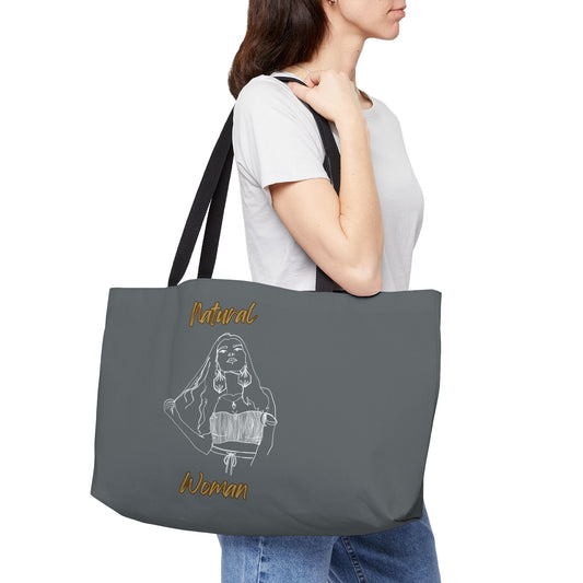 Natural Woman Thinking (WL) Weekender Tote Bag DARK GREEN