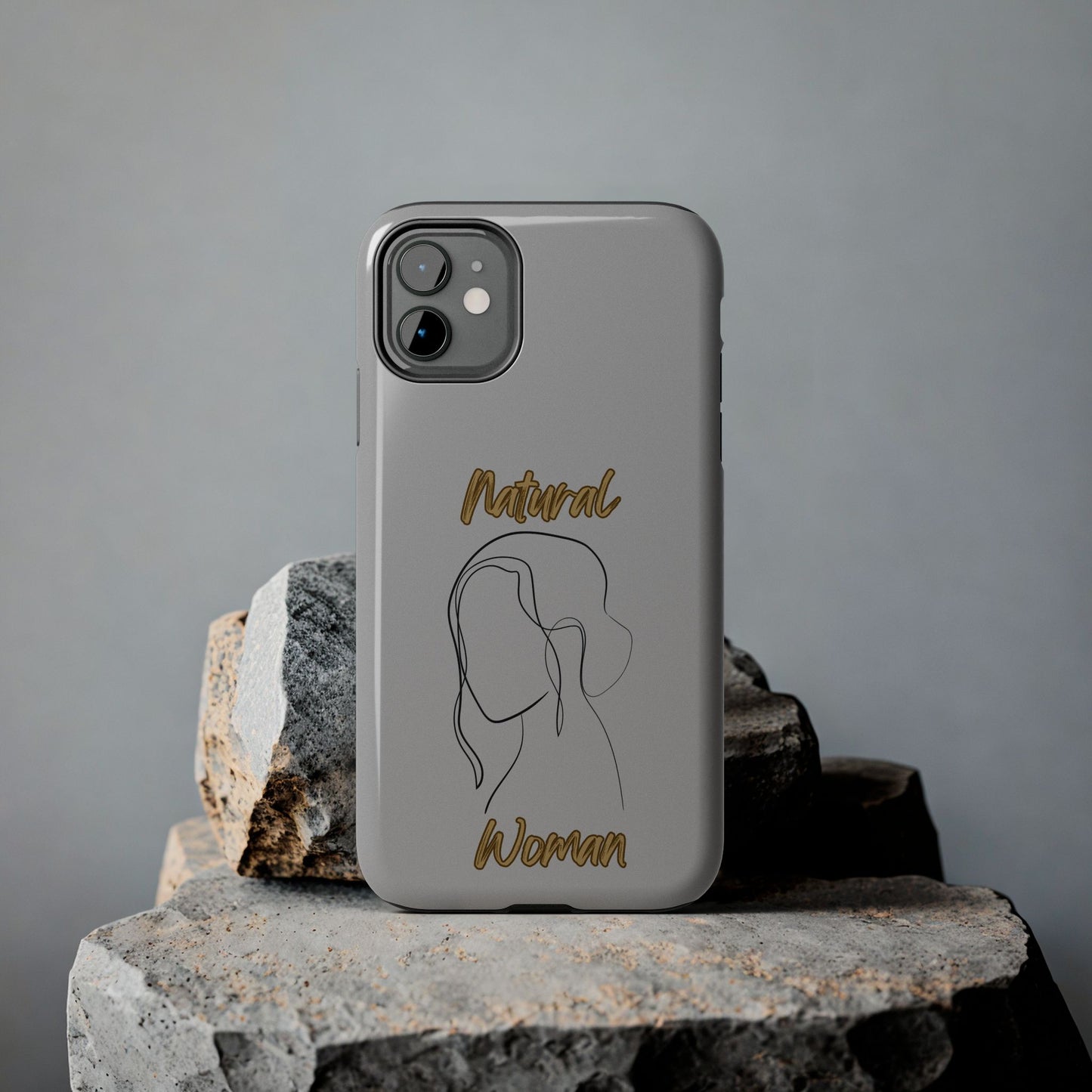 Natural Woman Hanging Hair (BL) Tough Phone Cases LIGHT GREY