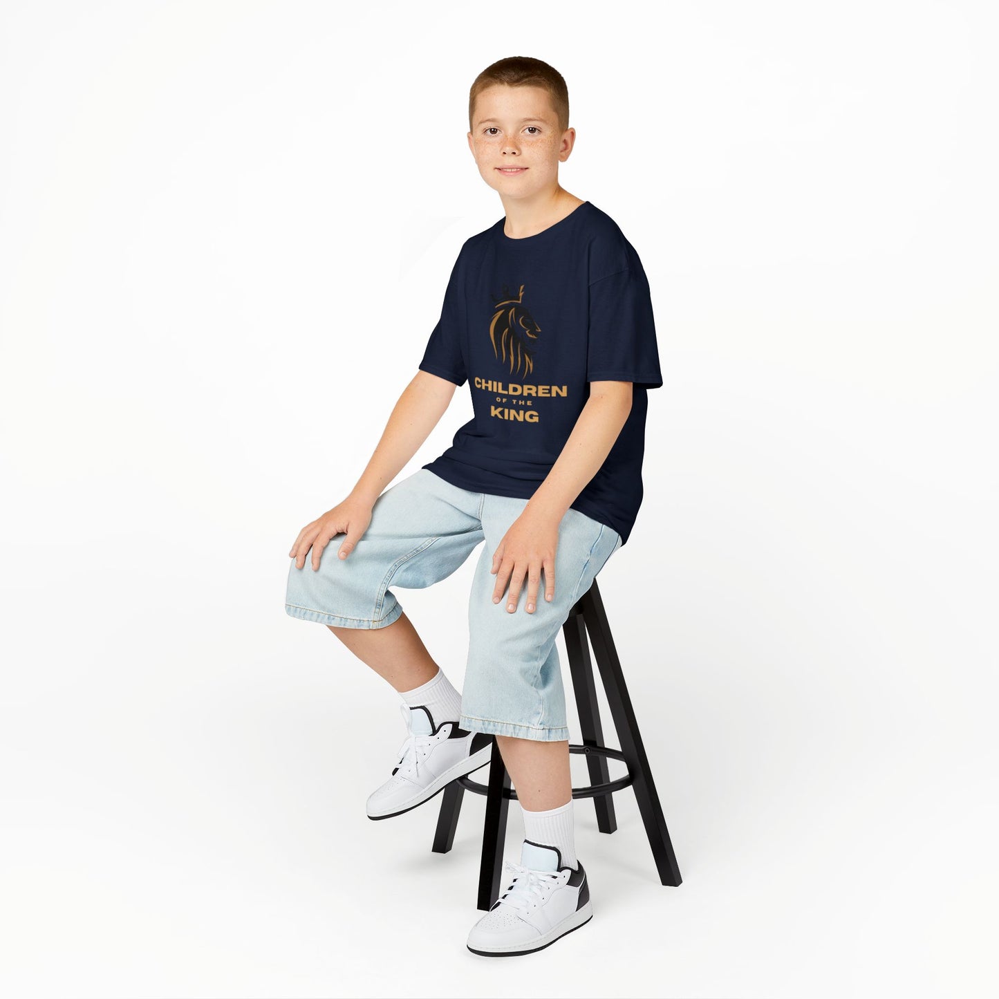 Children of the King Inspirational Kids Cotton T-Shirt (BL)