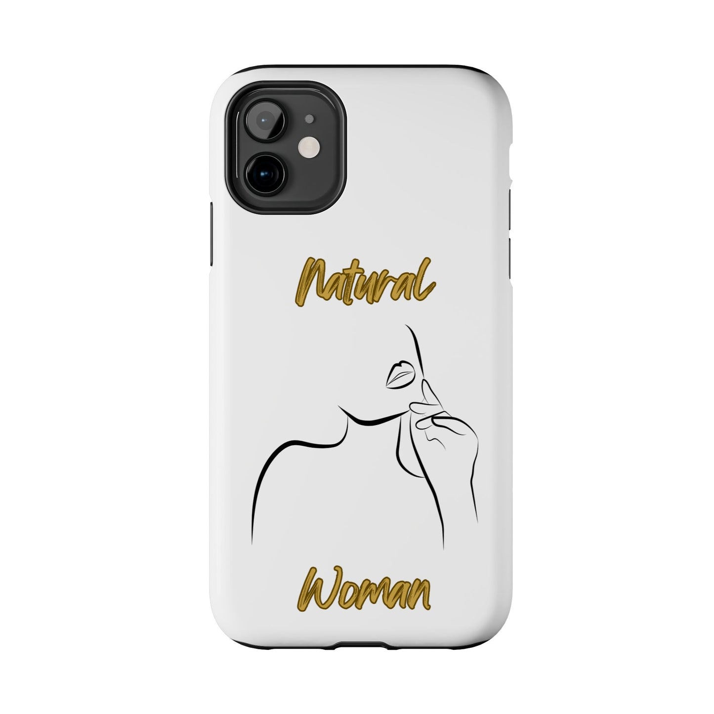 Natural Woman Chin Up (BL)Tough Phone Cases WHITE
