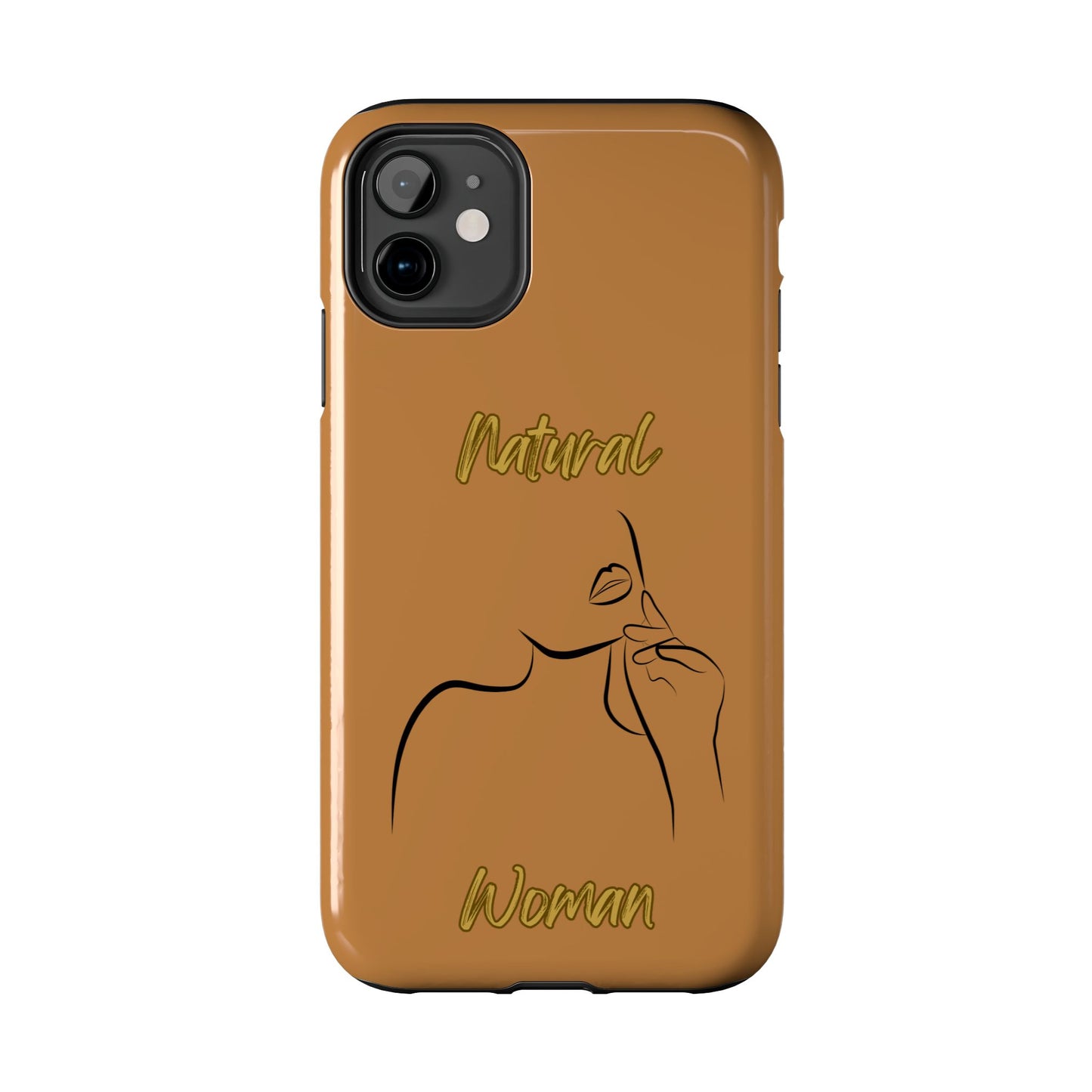Natural Woman Chin Up (BL)Tough Phone Cases LIGHT BROWN