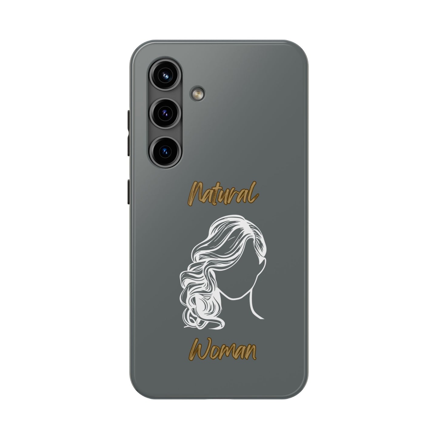 Natural Woman Long Curl (WL)Tough Phone Cases DARK GREY