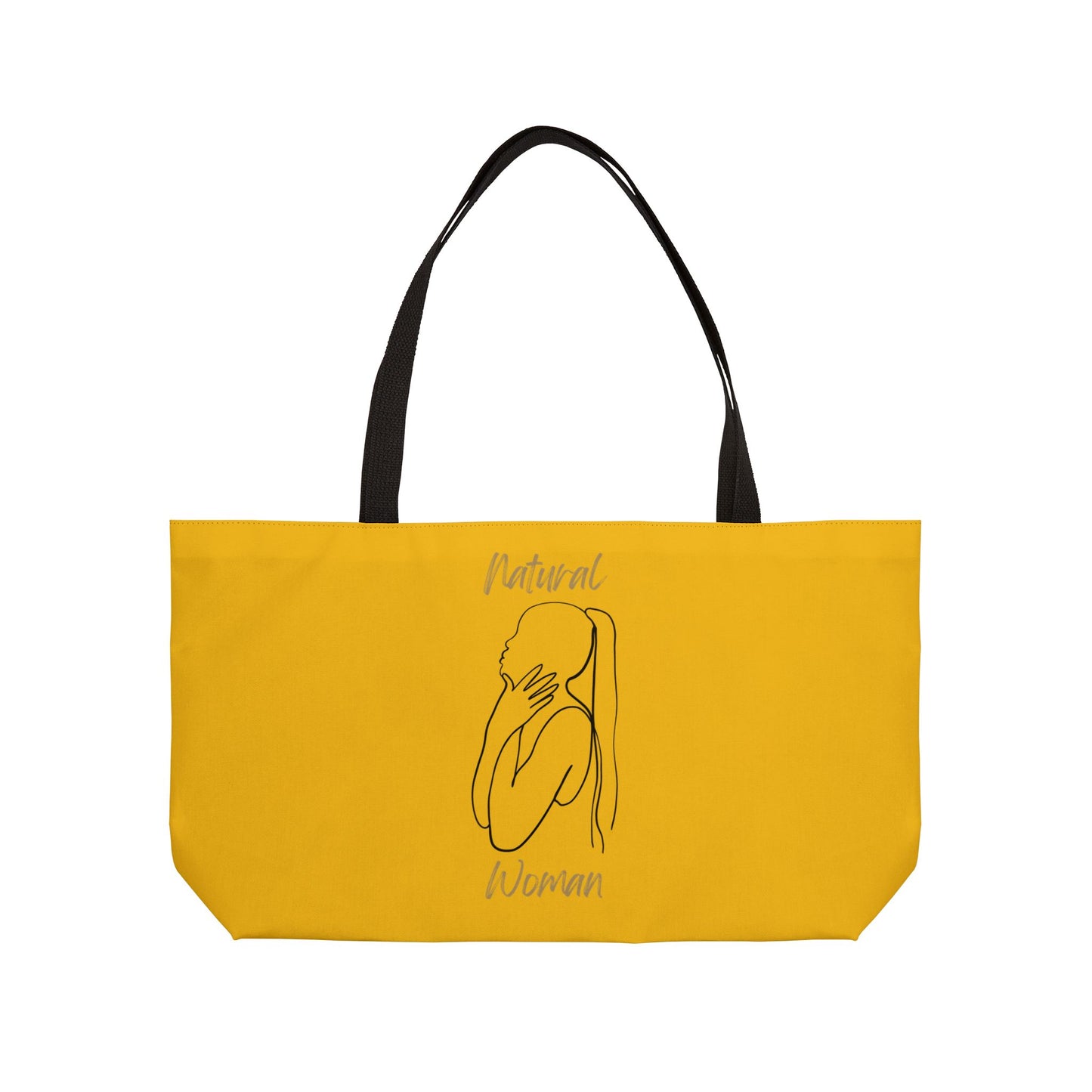 Natural Woman Ponytail (BL) Weekender Tote Bag YELLOW