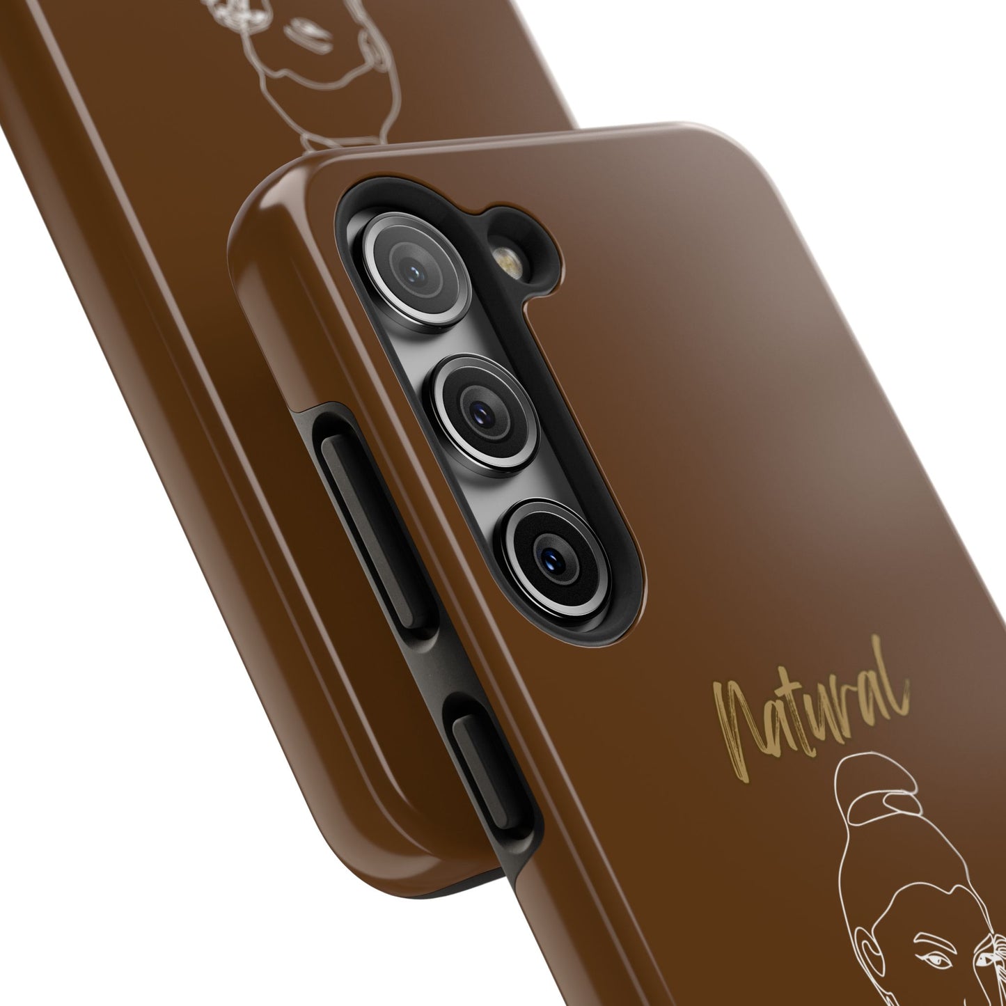 Natural Woman Sassy Bun (WL) Tough Phone Cases BROWN