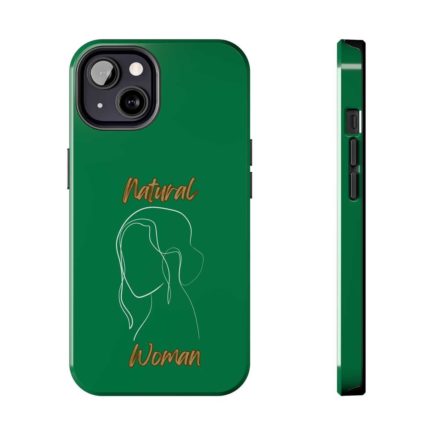 Natural Woman Hanging Hair (WL) Tough Phone Cases DARK GREEN