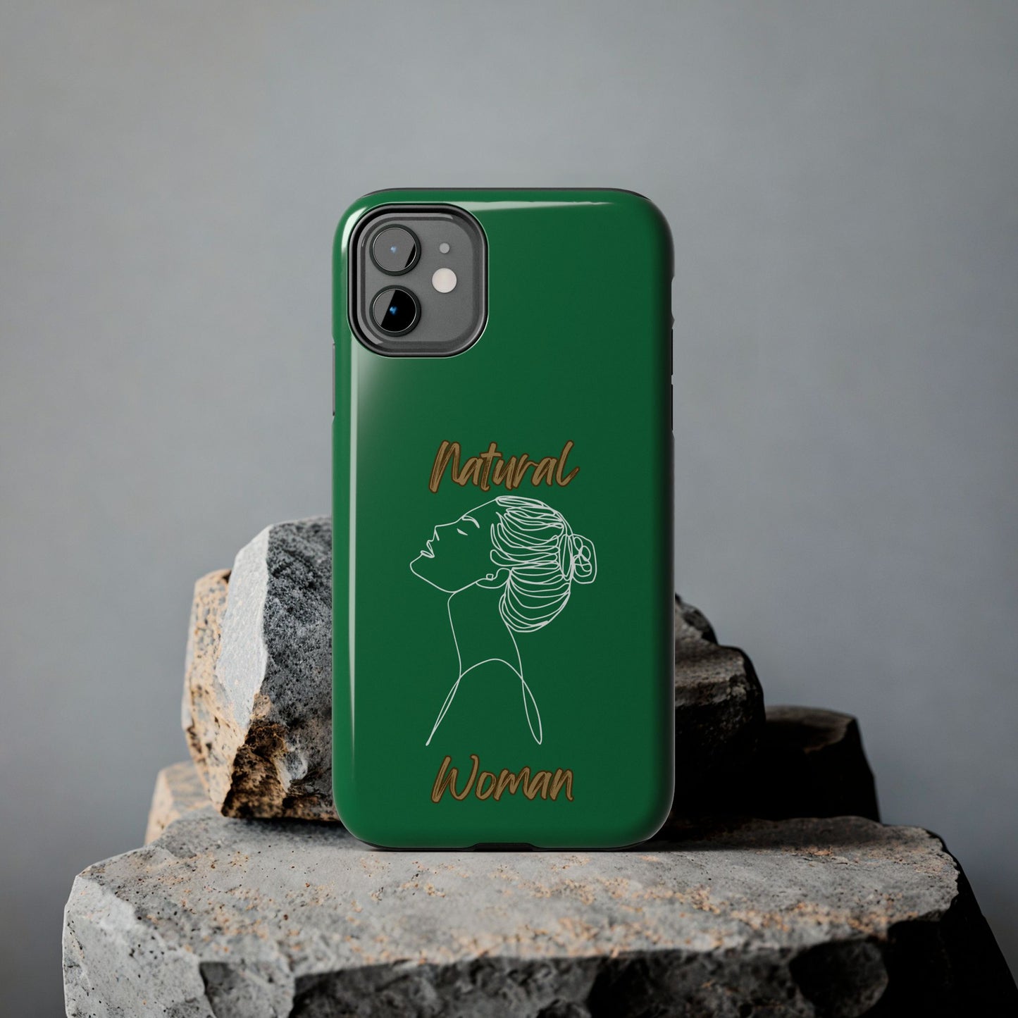 Natural Woman Wet Bun (WL) Tough Phone Cases DARK GREEN