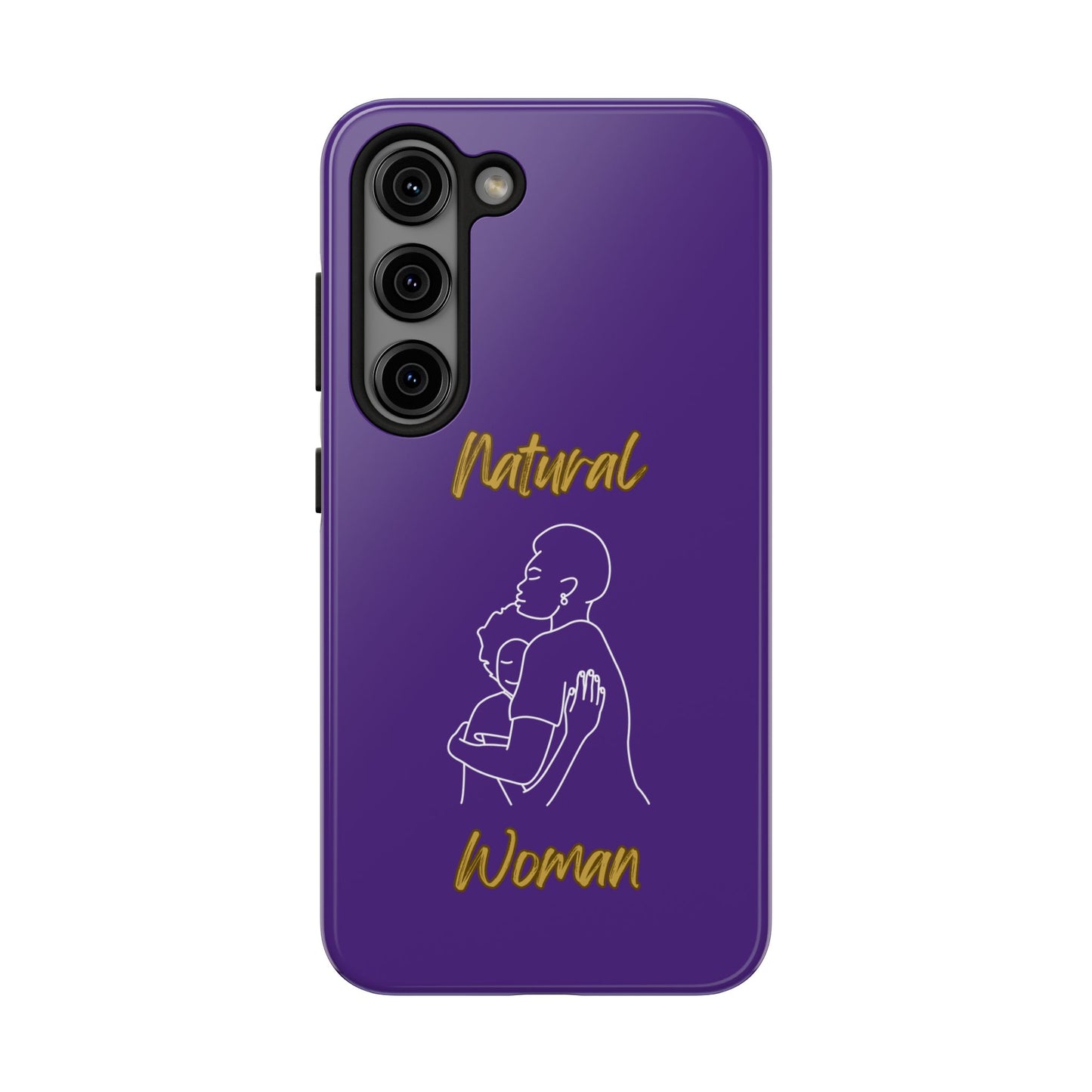 Natural Woman Safe With Momma (WL) Tough Phone Cases PURPLE
