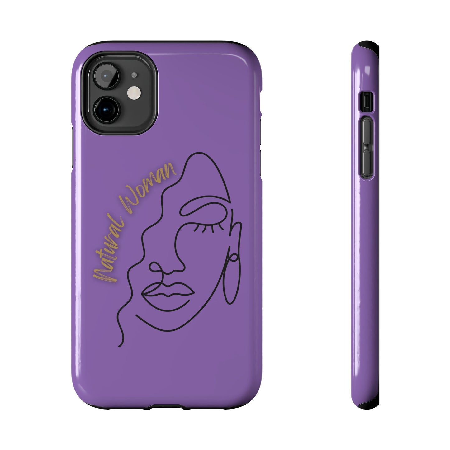 Natural Woman Half Face (BL)Tough Phone Case LIGHT PURPLE