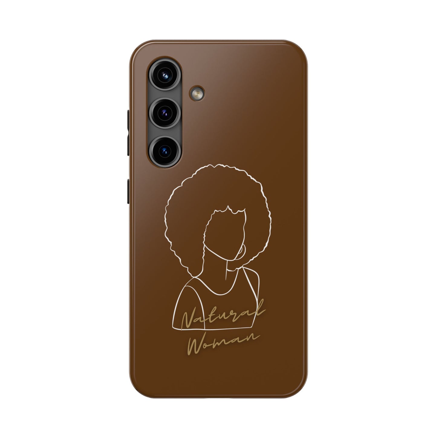 Natural Woman Afro (WL)Tough Phone Cases BROWN