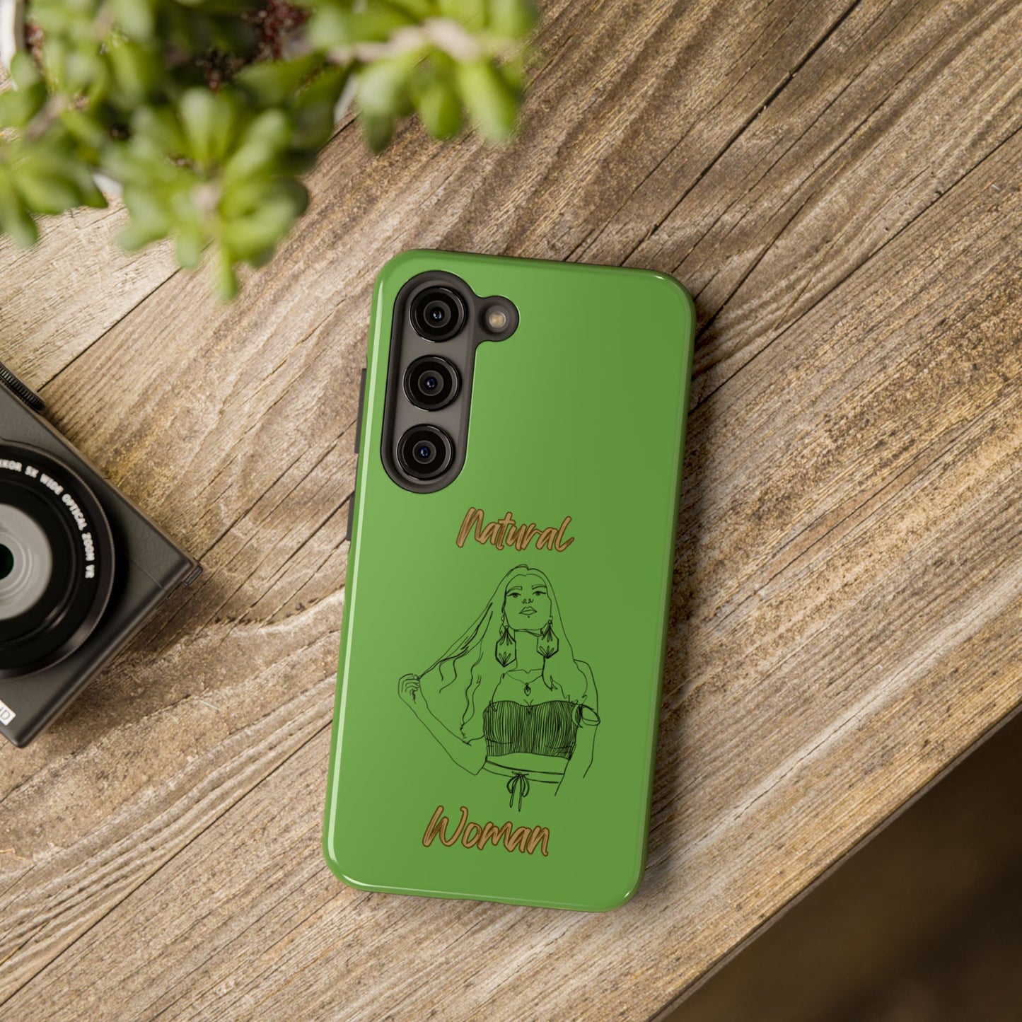 Natural Woman Thinking (BL)Tough Phone Cases GREEN