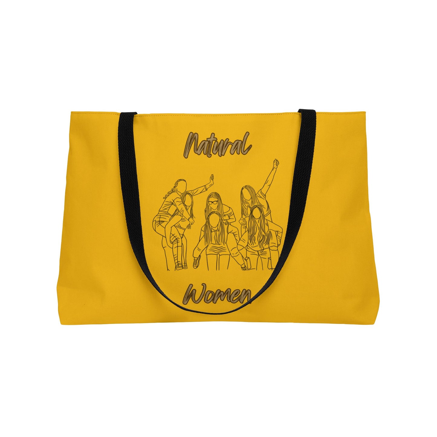 Natural Women Piggy Back (BL) Weekender Tote Bag YELLOW