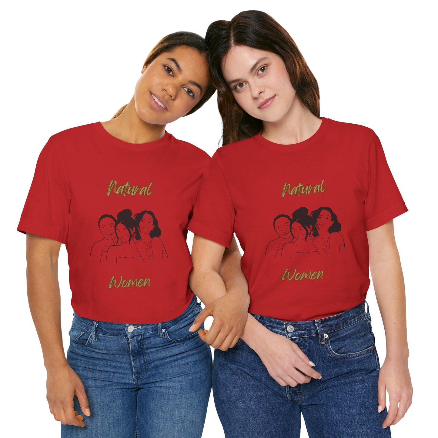 Natural Woman Laughing Friends (BL) Short Sleeve T-Shirt