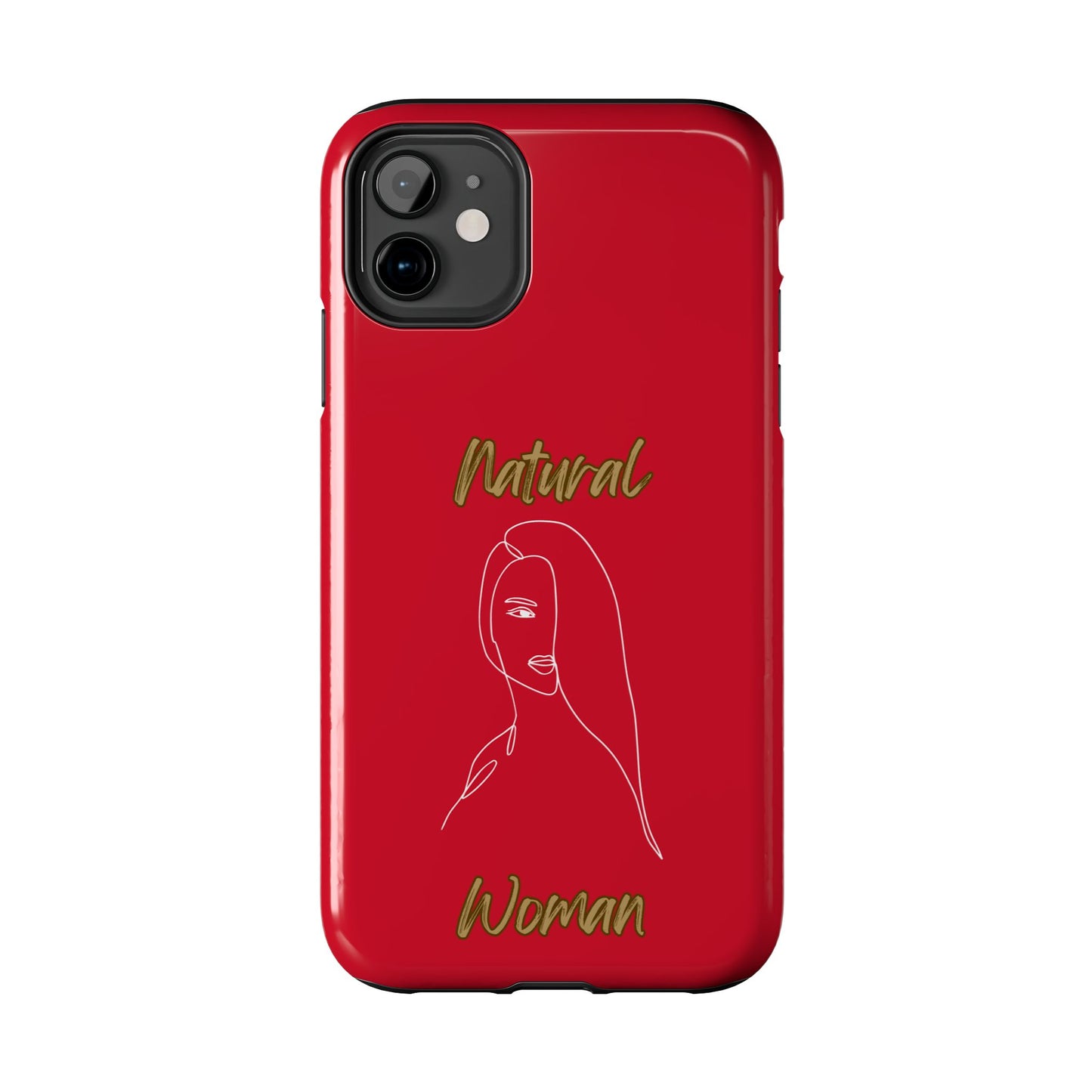 Natural Woman Covered Eye (WL)Tough Phone Cases DARK RED