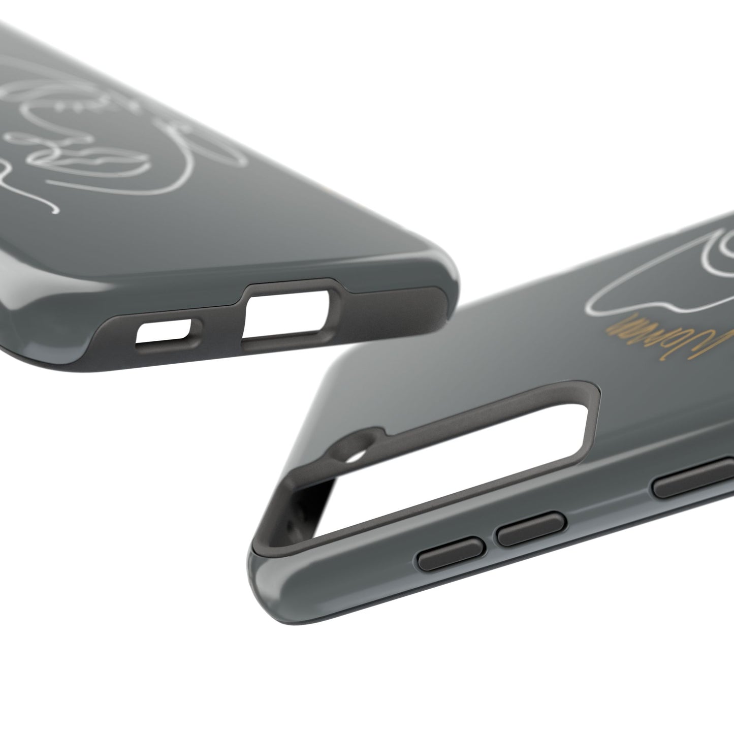 Natural Woman Half Face (WL)Tough Phone Case DARK GREY