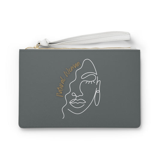 Natural Woman Half Face (WL) Clutch Bag DARK GREY