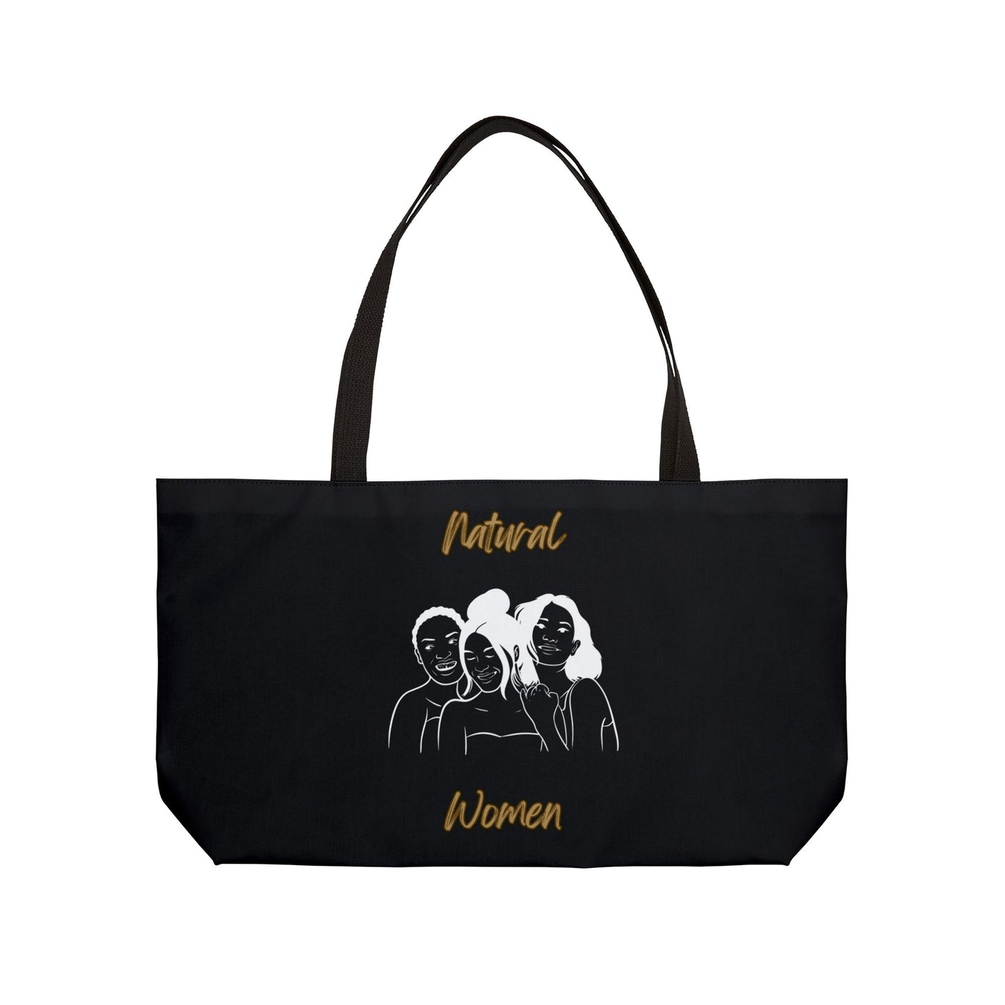 Natural Women Laughing Friends (WL) Weekender Tote Bag BLACK