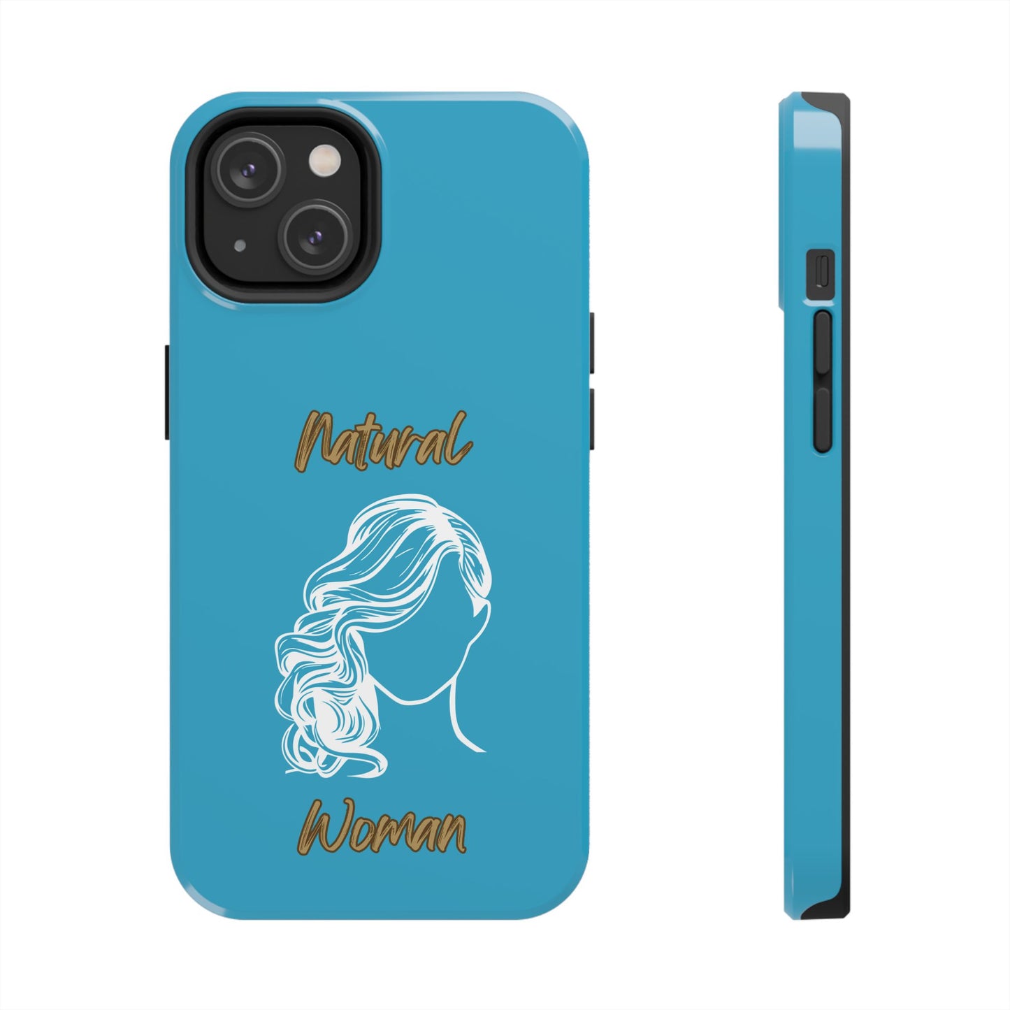 Natural Woman Long Curl (WL)Tough Phone Cases TURQUOISE