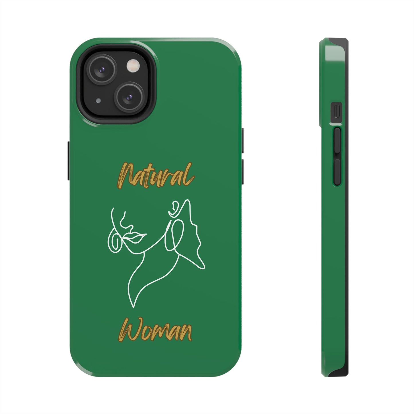 Natural Woman Lips (WL)Tough Phone Cases DARK GREEN