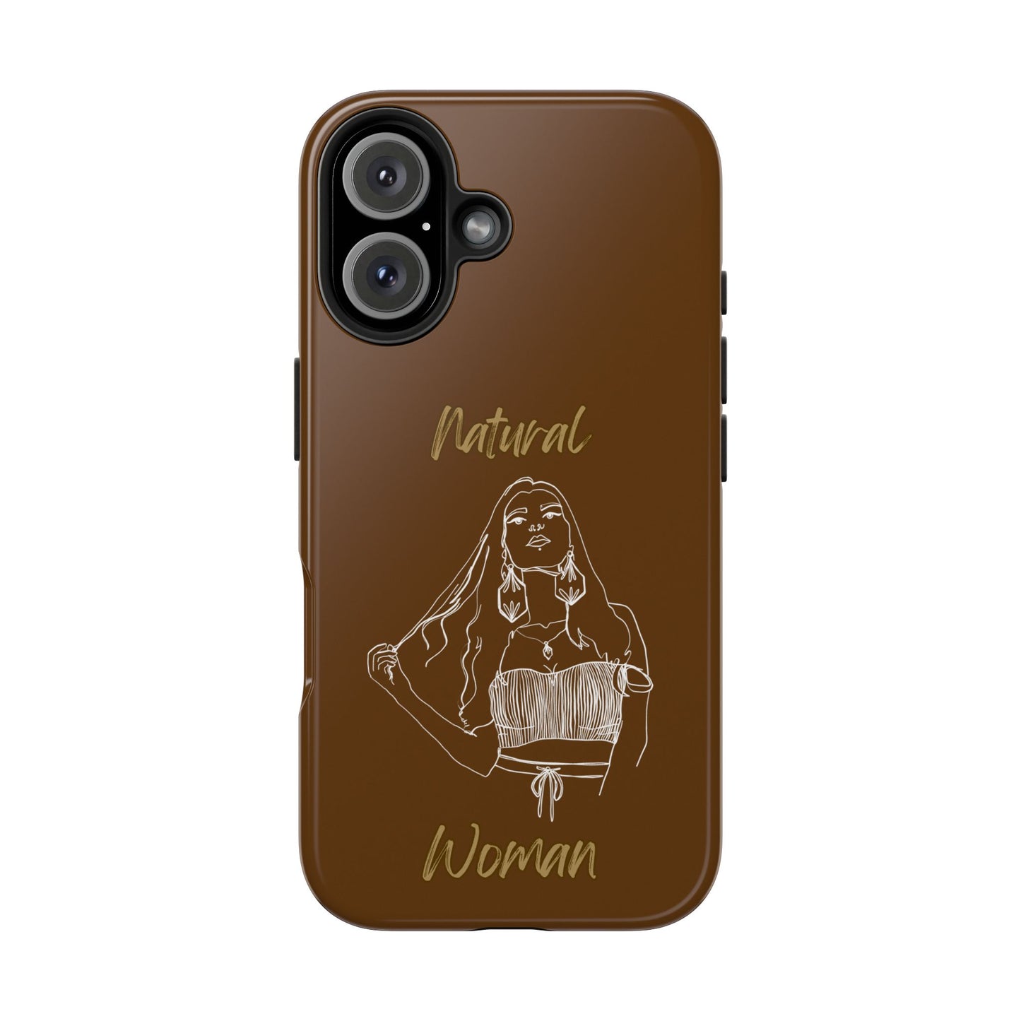 Natural Woman Thinking (WL)Tough Phone Cases BROWN