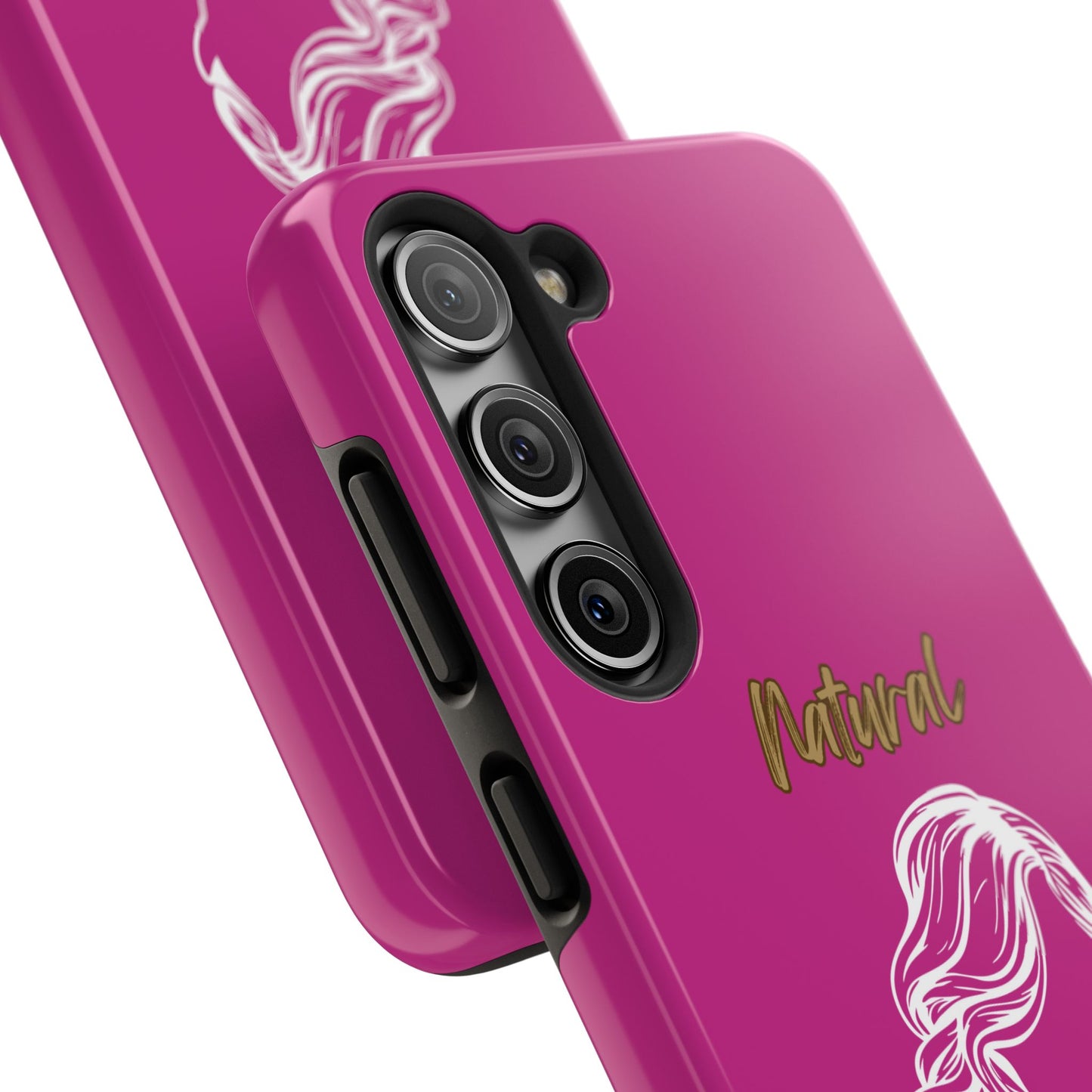 Natural Woman Long Curl (WL)Tough Phone Cases PINK