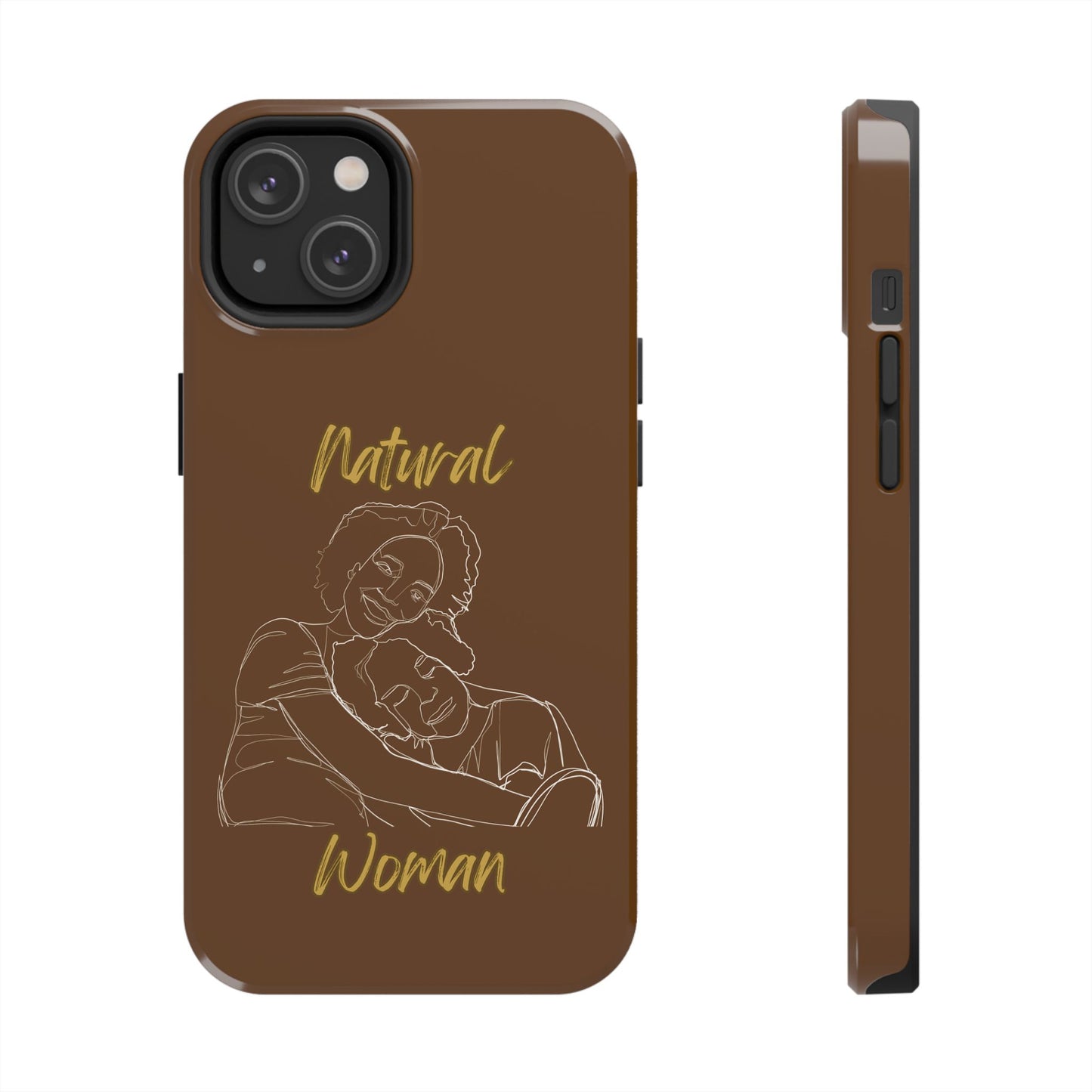 Natural Woman Loving Embrace (WL)Tough Phone Cases BROWN
