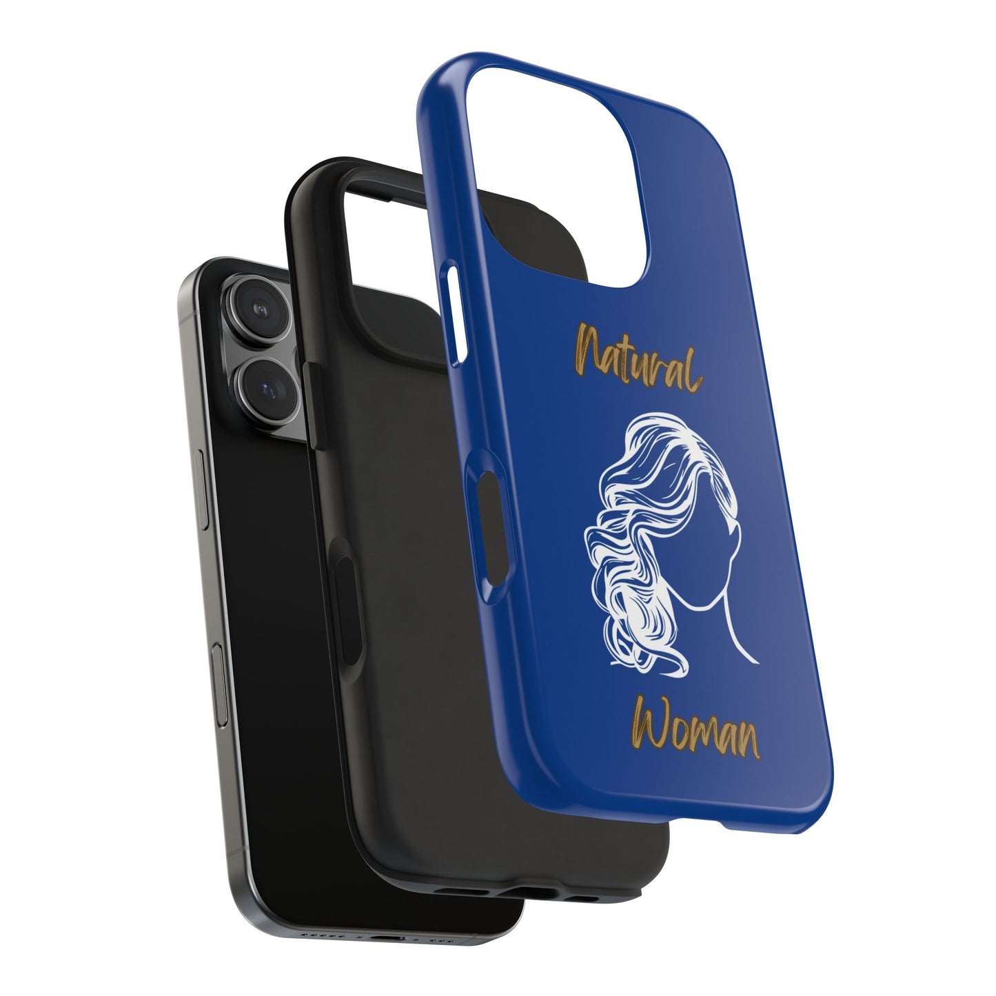 Natural Woman Long Curl (WL)Tough Phone Cases DARK BLUE