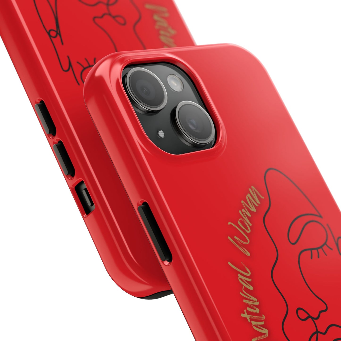 Natural Woman Half Face (BL)Tough Phone Case RED