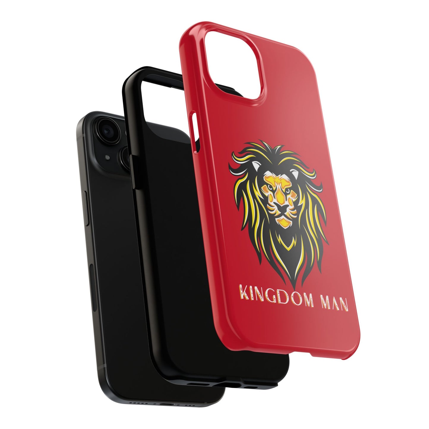 Kingdom Man (White-Gold Label) Tough Phone Case DARK RED