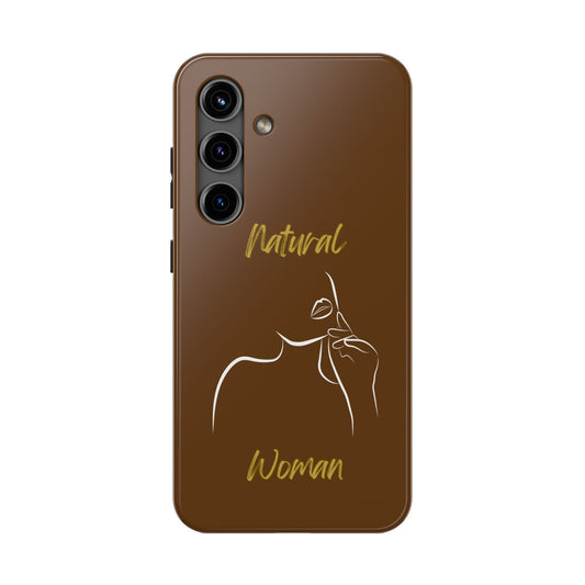 Natural Woman Chin Up (WL)Tough Phone Cases BROWN