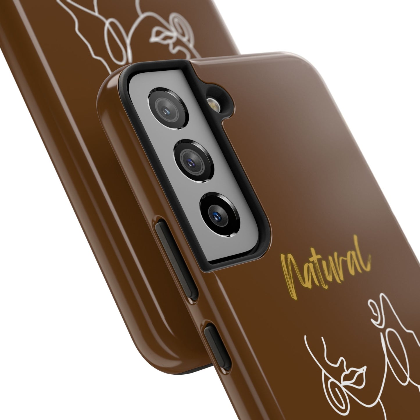 Natural Woman Lips (WL)Tough Phone Cases BROWN