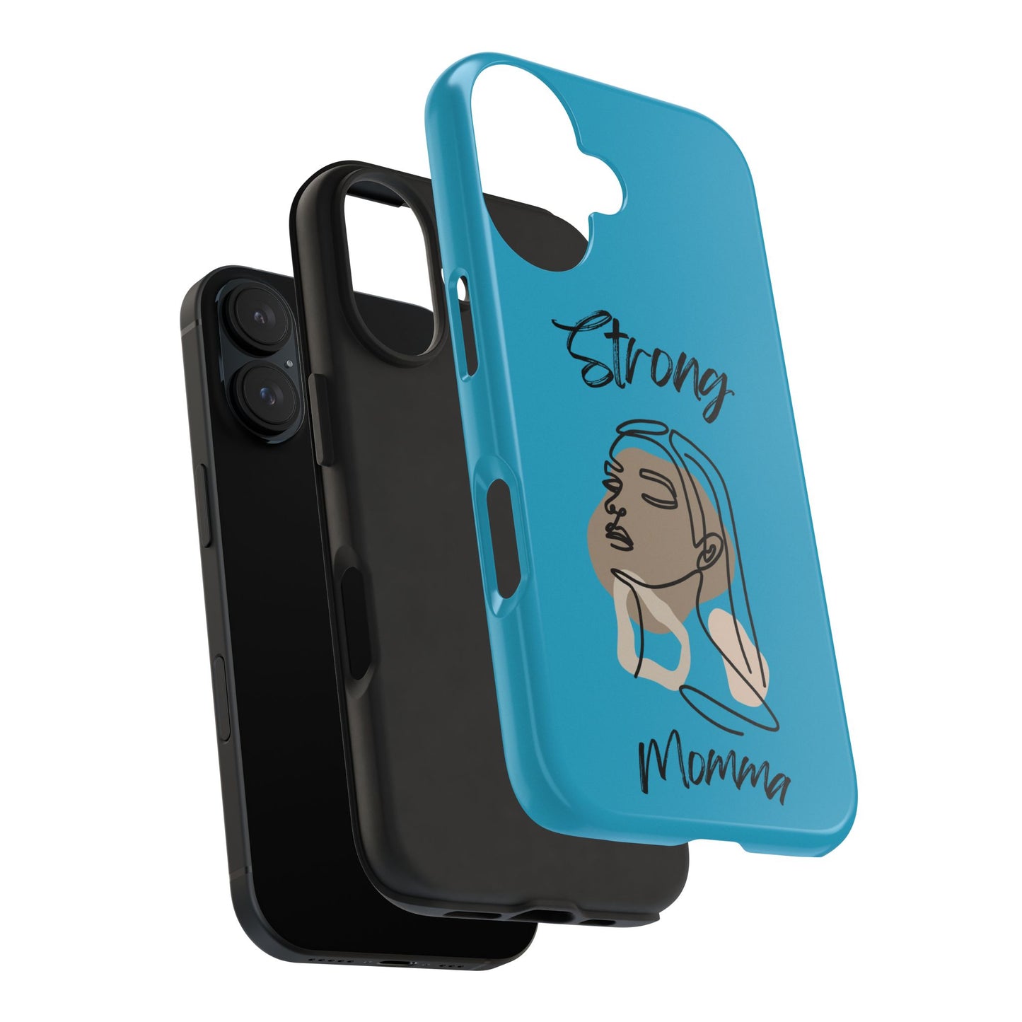 STRONG MOMMA Samsung Galaxy Tough Phone Cases (BL) Turquoise