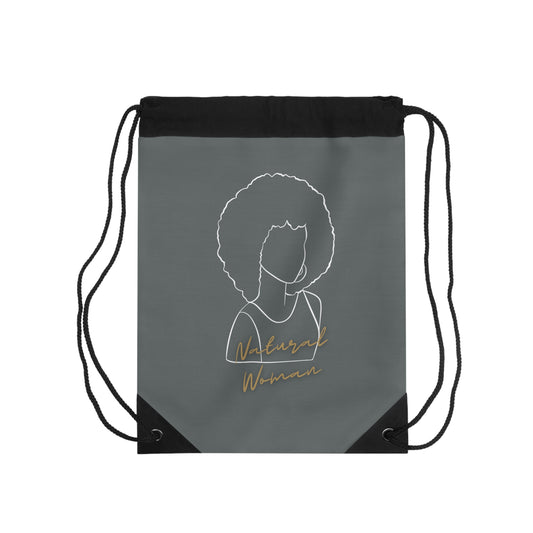 Natural Woman Afro (WL) Drawstring Bag DARK GREY