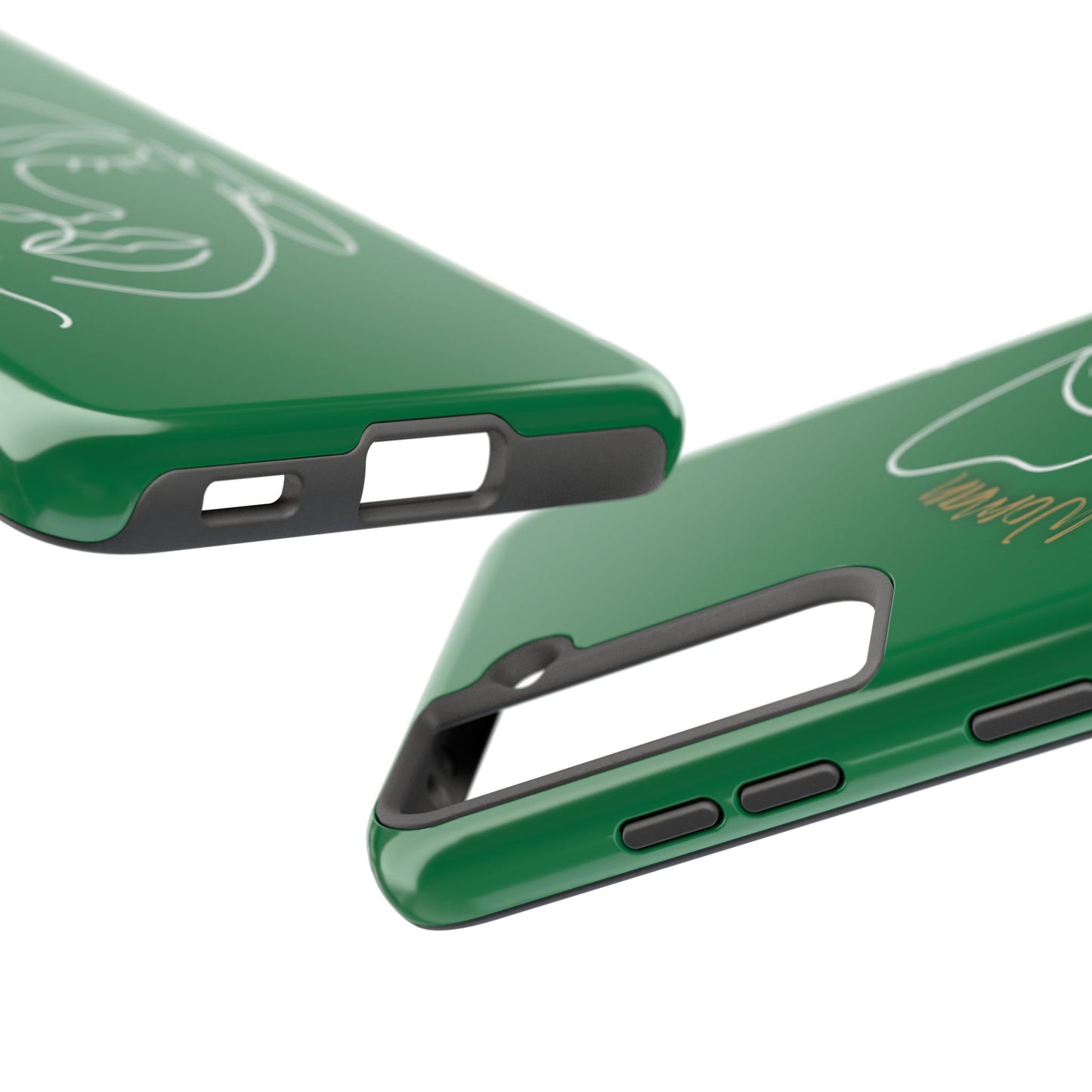 Natural Woman Half Face (WL)Tough Phone Case DARK GREEN