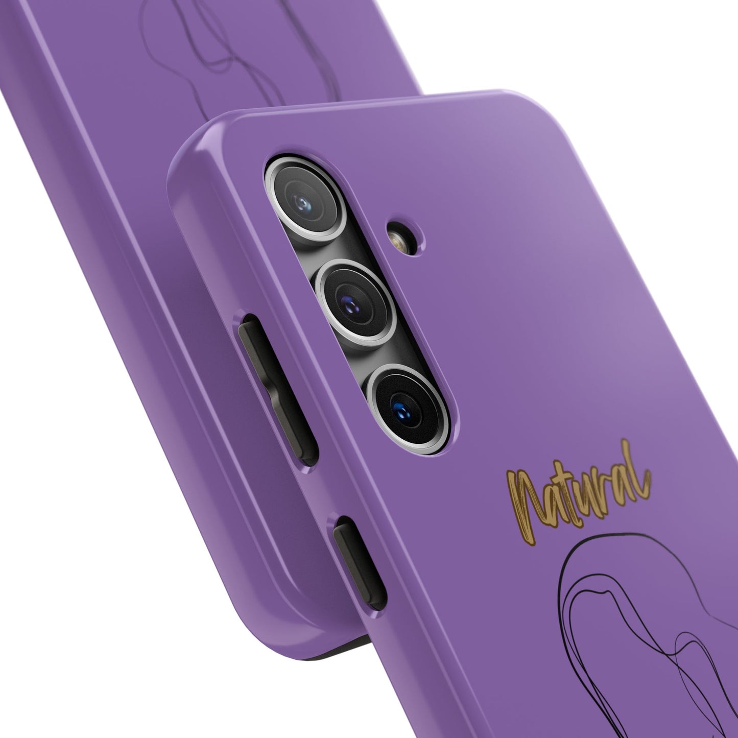 Natural Woman Hanging Hair (BL) Tough Phone Cases LIGHT PURPLE