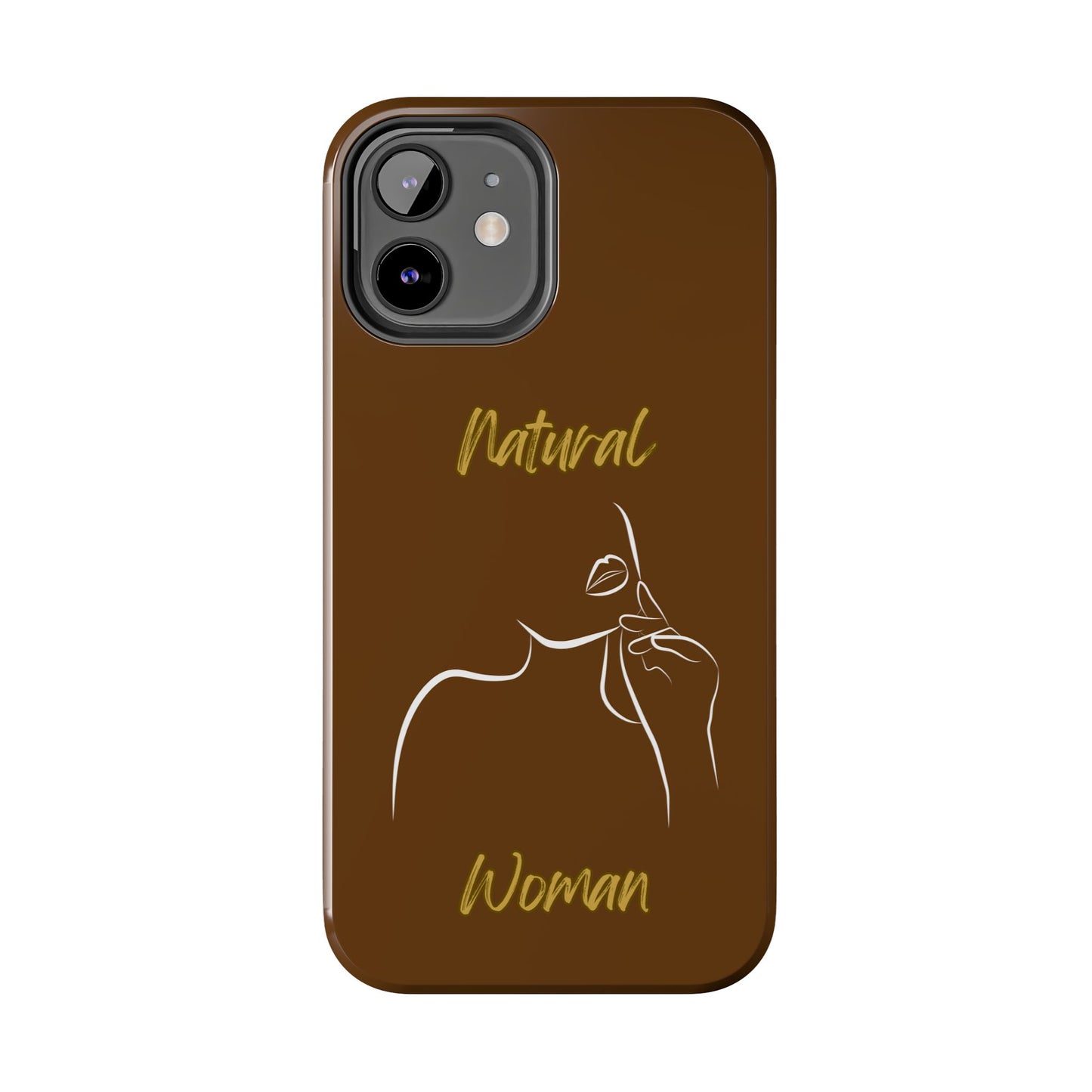 Natural Woman Chin Up (WL)Tough Phone Cases BROWN