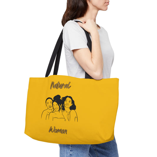 Natural Women Laughing Friends (BL) Weekender Tote Bag YELLOW