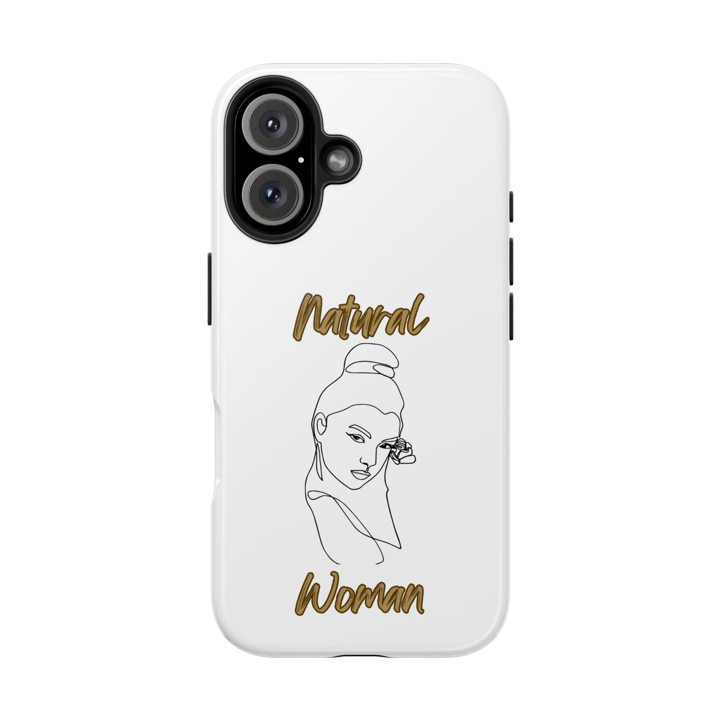 Natural Woman Sassy Bun (BL) Tough Phone Cases WHITE