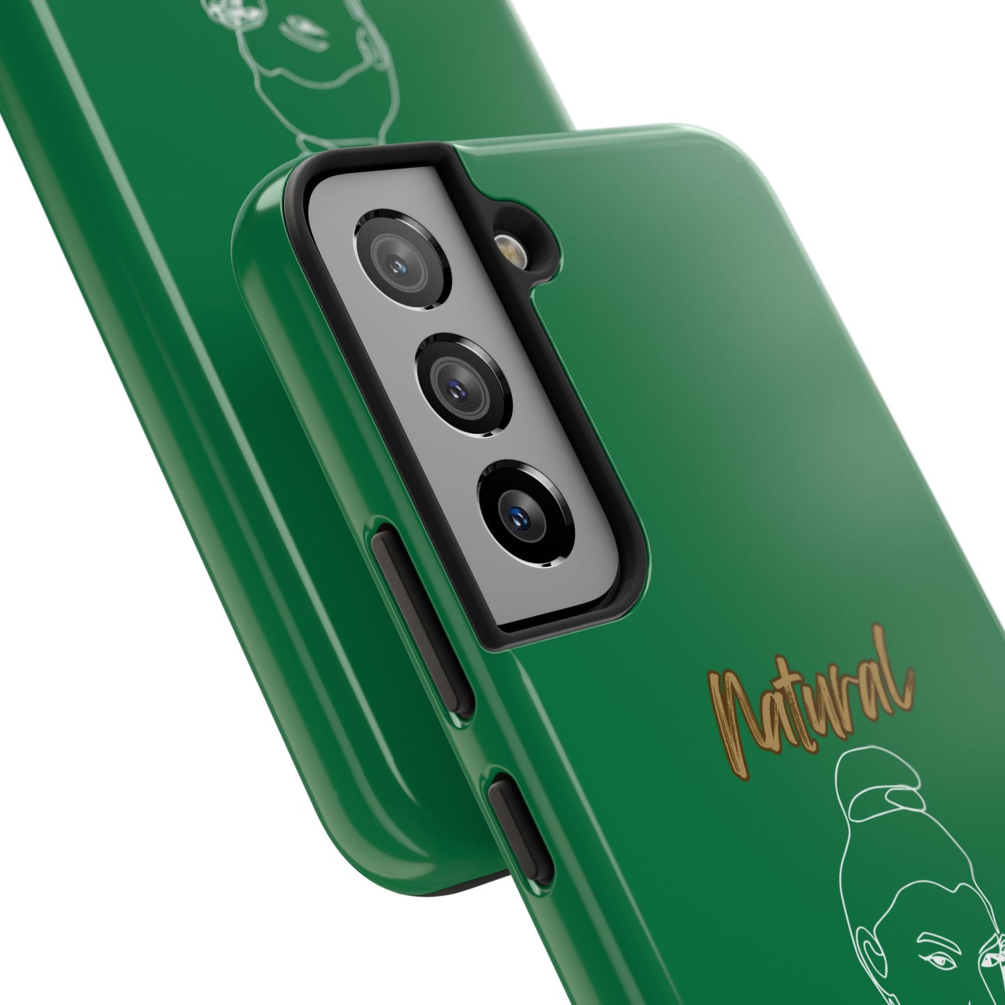 Natural Woman Sassy Bun (WL) Tough Phone Cases DARK GREEN