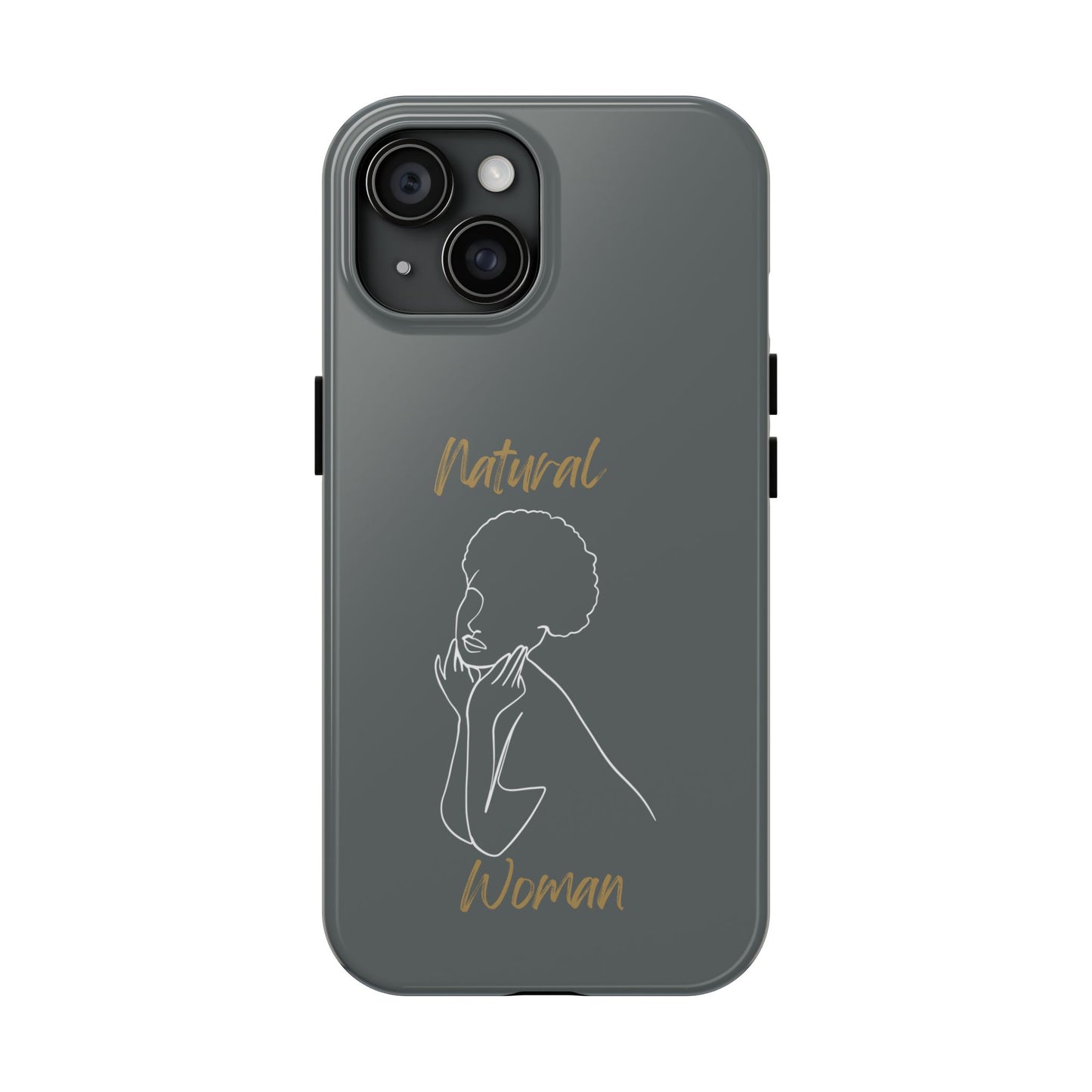 Natural Woman Cute Afro(WL)Tough Phone Cases DARK GREY